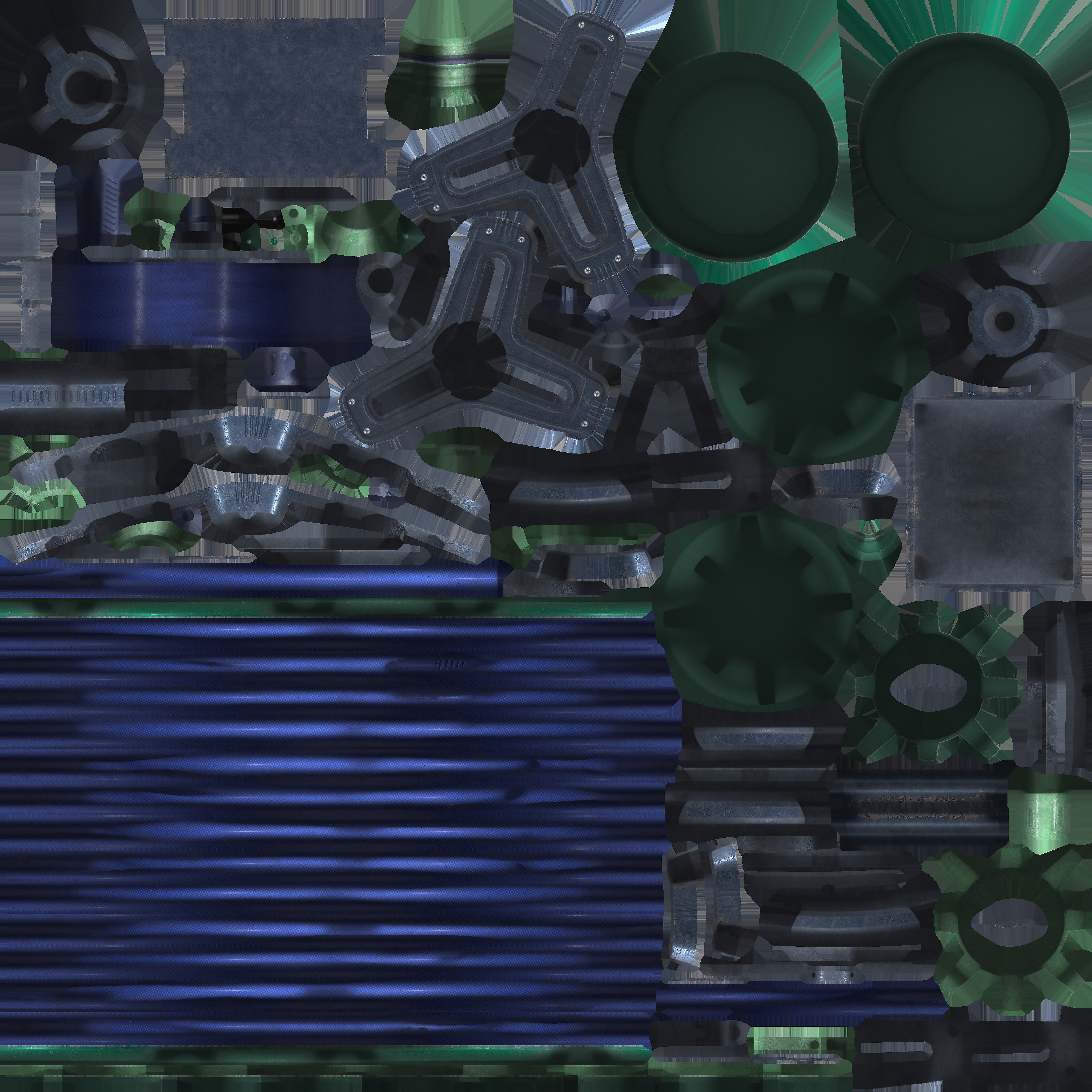 Game Ready Hose Reel Low-poly 3D model_16