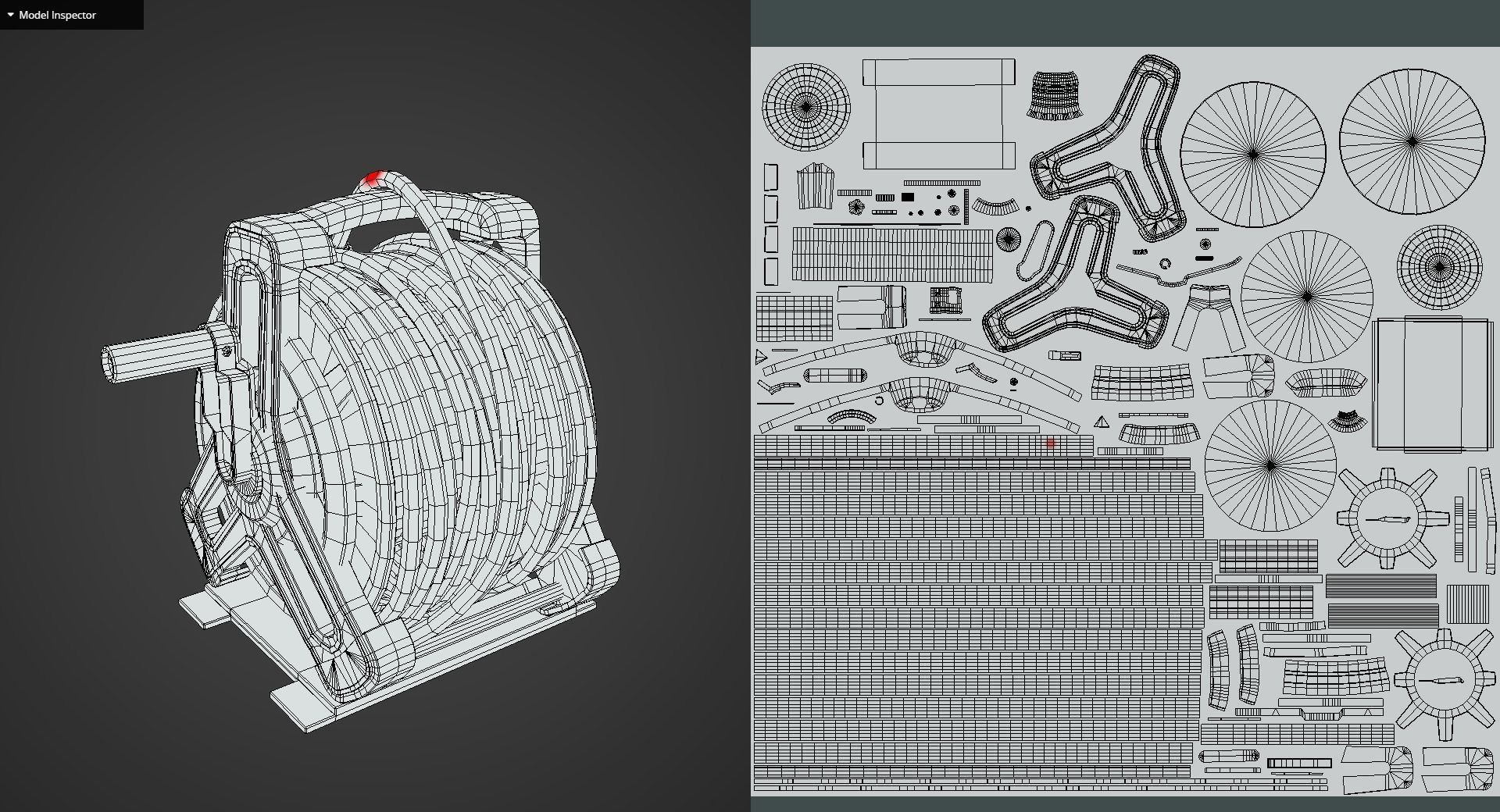 Game Ready Hose Reel Low-poly 3D model_12
