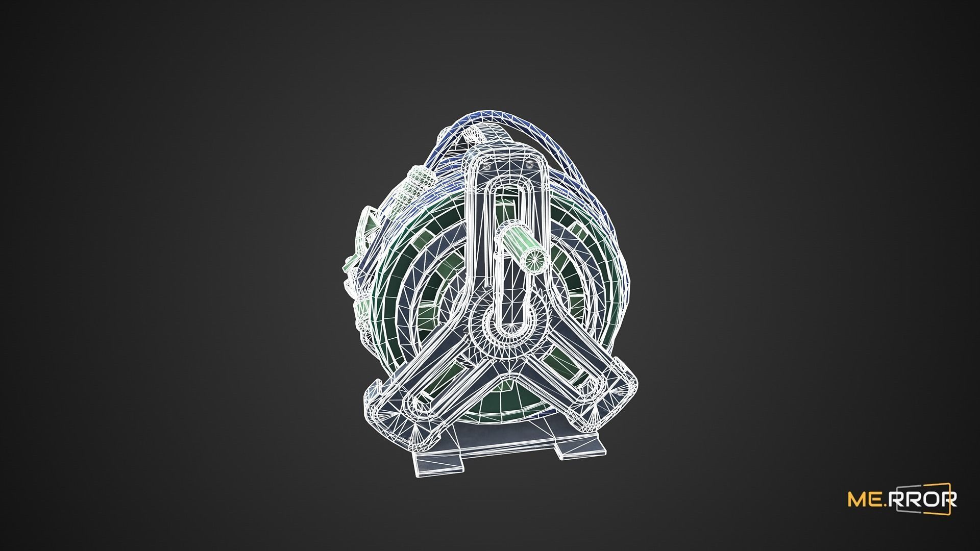 Game Ready Hose Reel Low-poly 3D model_13