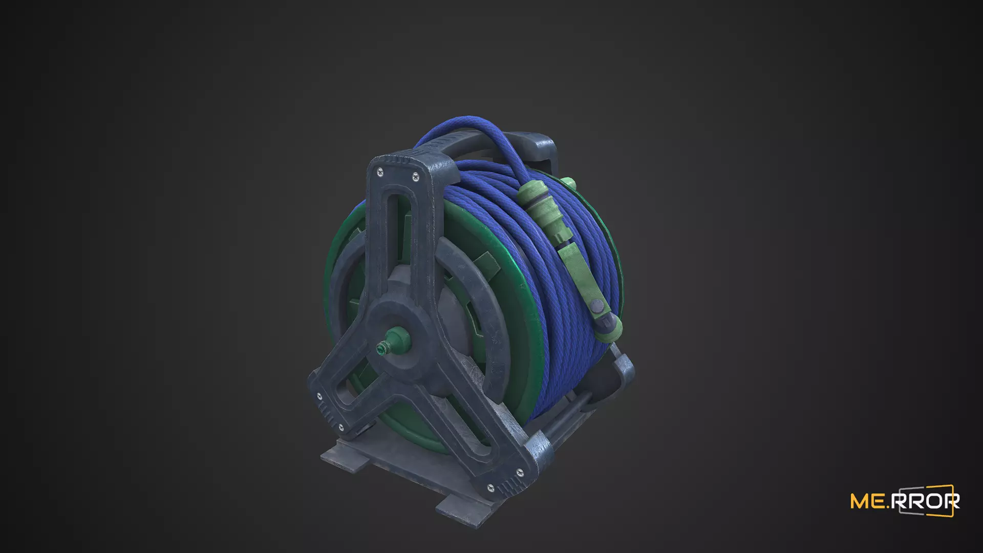 Game Ready Hose Reel Low-poly 3D model_0