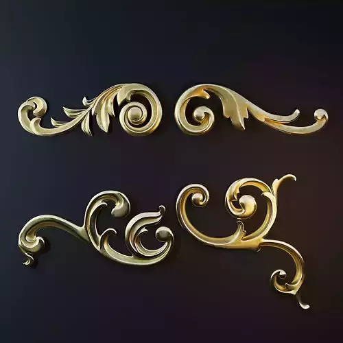 Ornament Gold 06 3D model