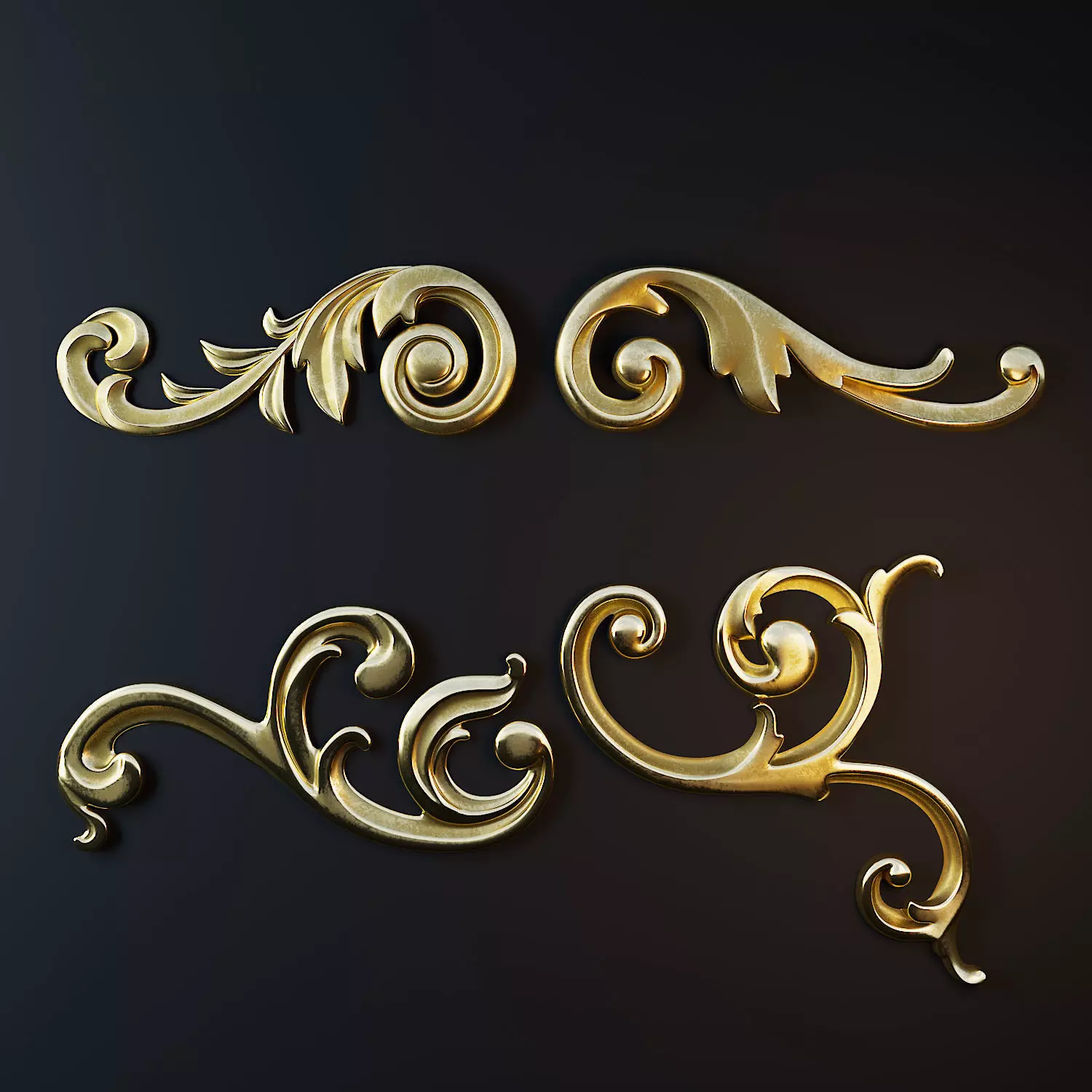 Ornament Gold 06 3D model_0
