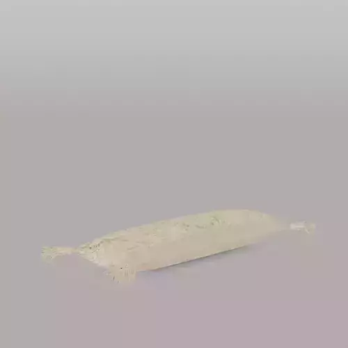 Tasseled Rectangular Cushion Light Beige Low-poly 3D model