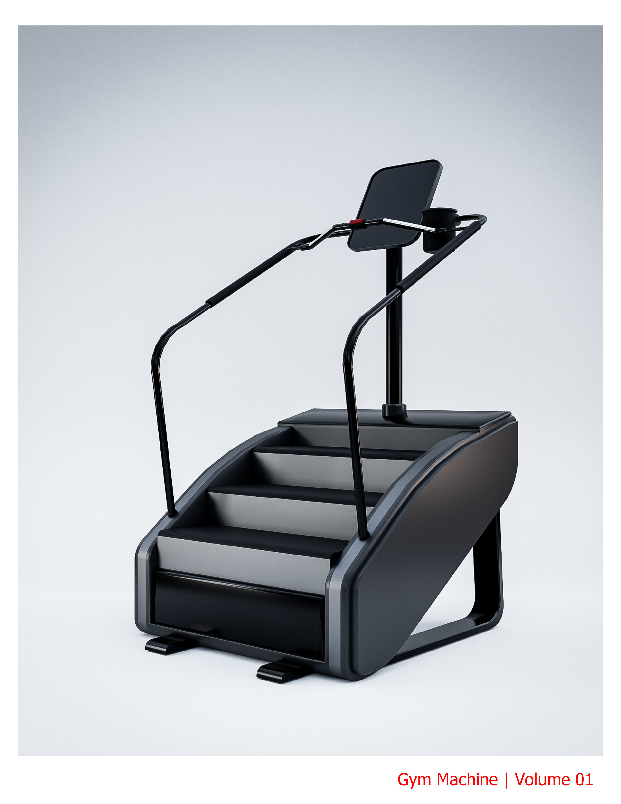 35 Gym Equipment Blender - Fbx - Obj ready Low-poly 3D model_21