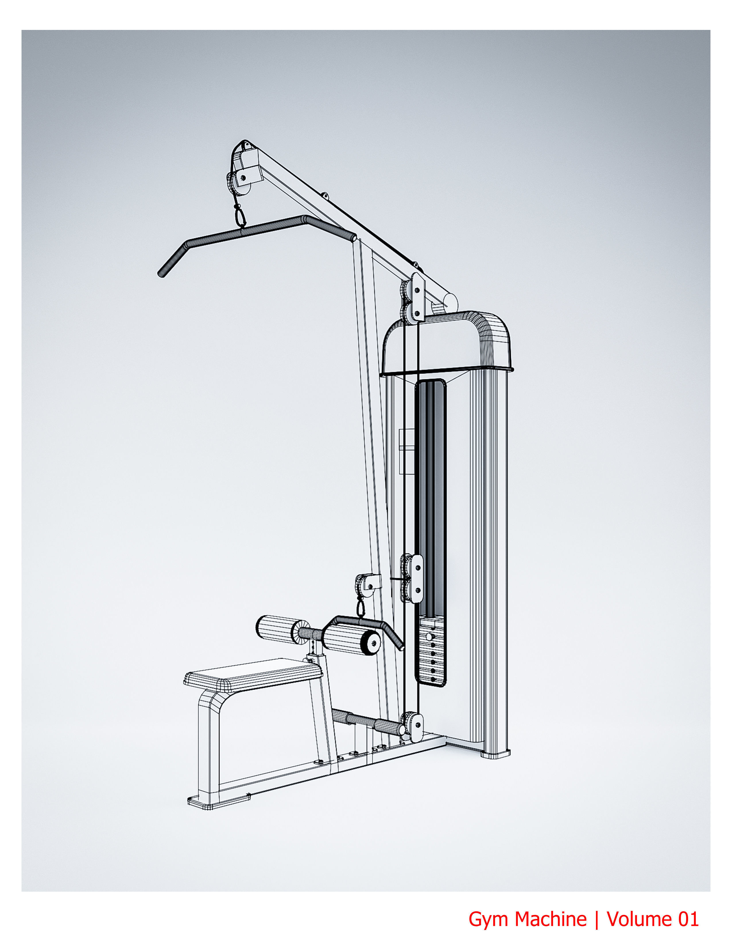 35 Gym Equipment Blender - Fbx - Obj ready Low-poly 3D model_56