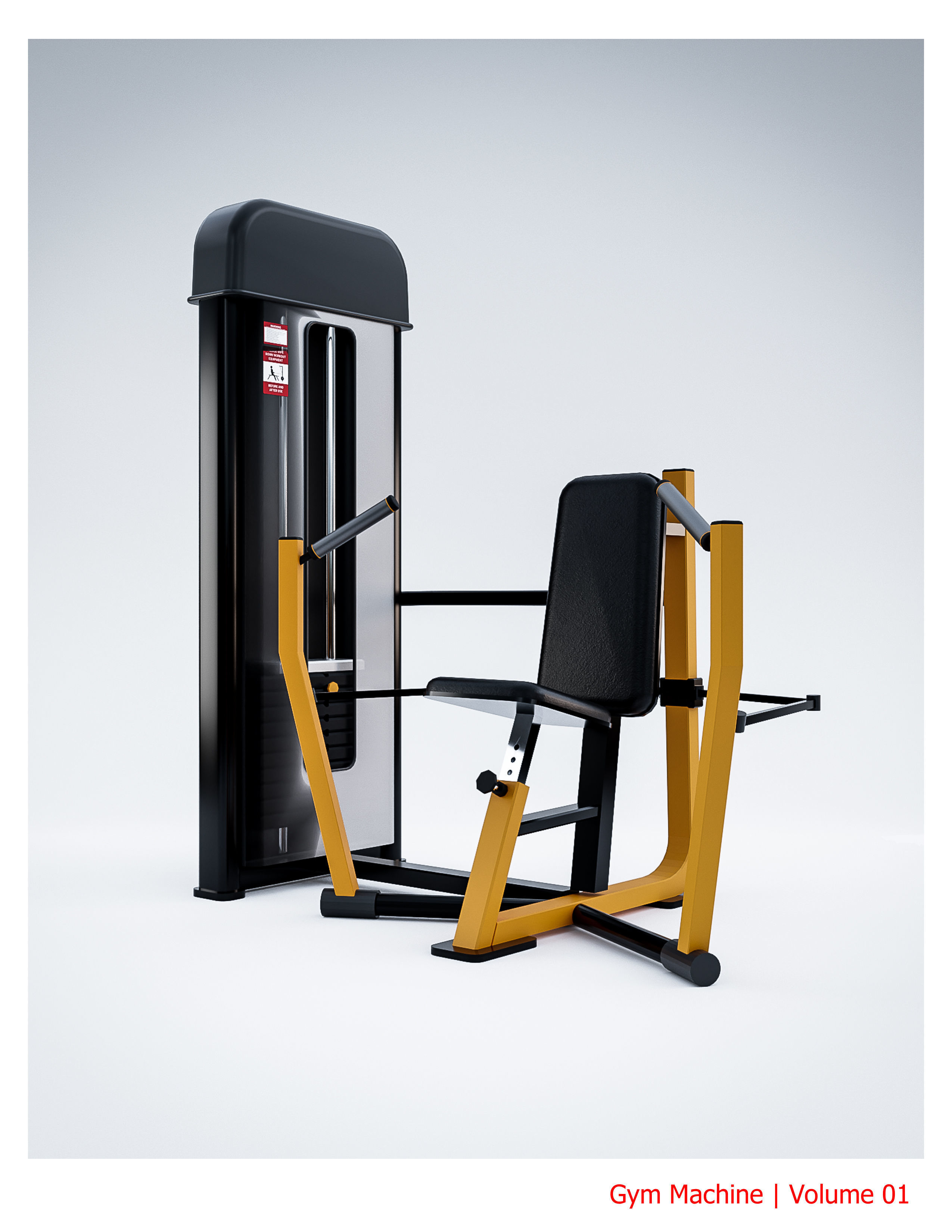 35 Gym Equipment Blender - Fbx - Obj ready Low-poly 3D model_57