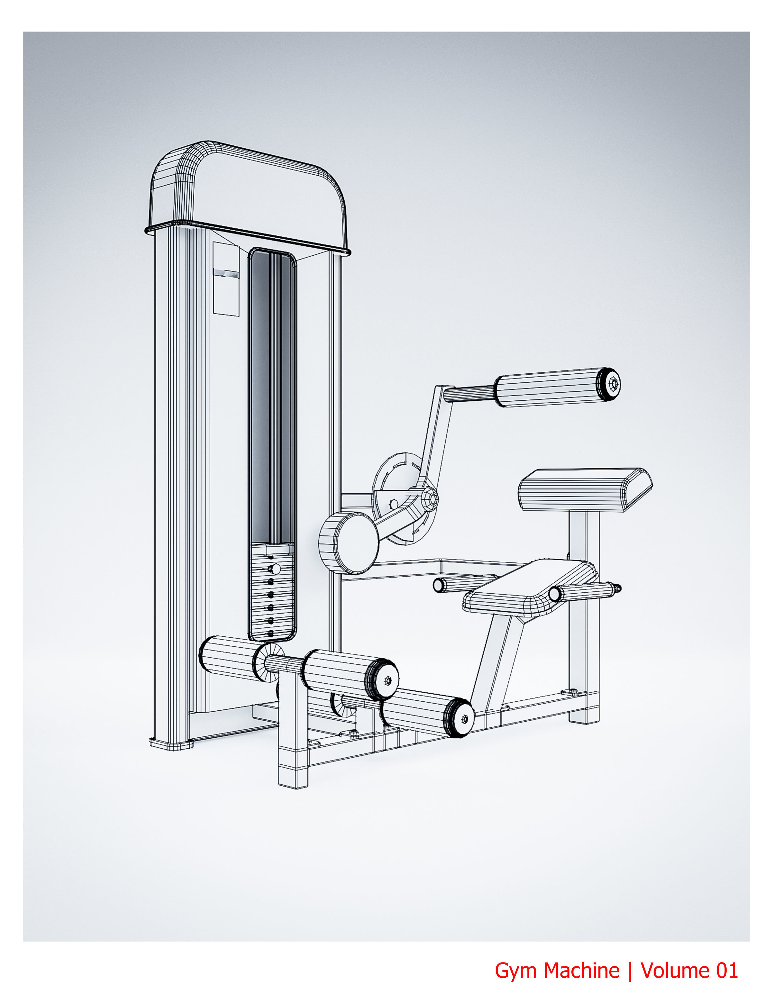 35 Gym Equipment Blender - Fbx - Obj ready Low-poly 3D model_50