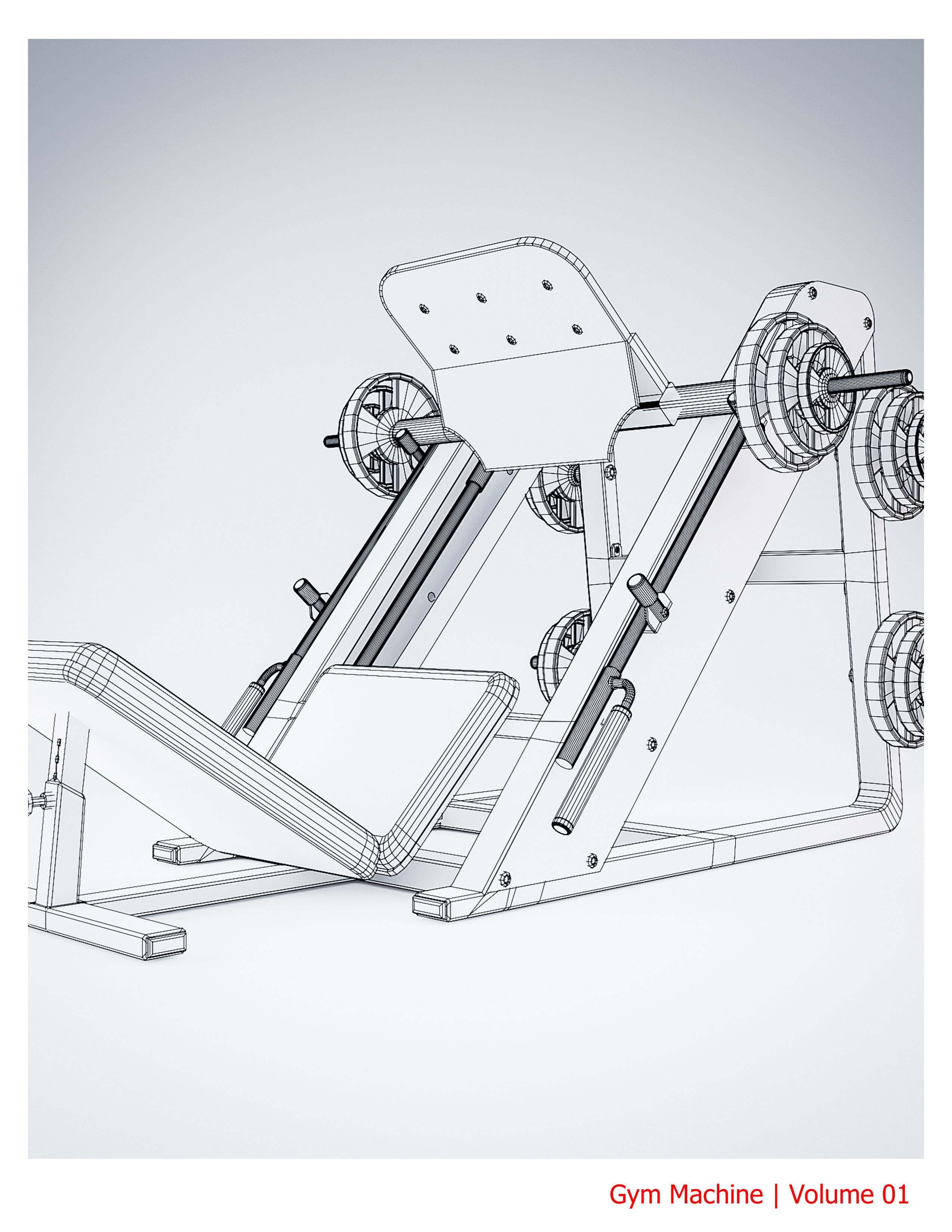 35 Gym Equipment Blender - Fbx - Obj ready Low-poly 3D model_18