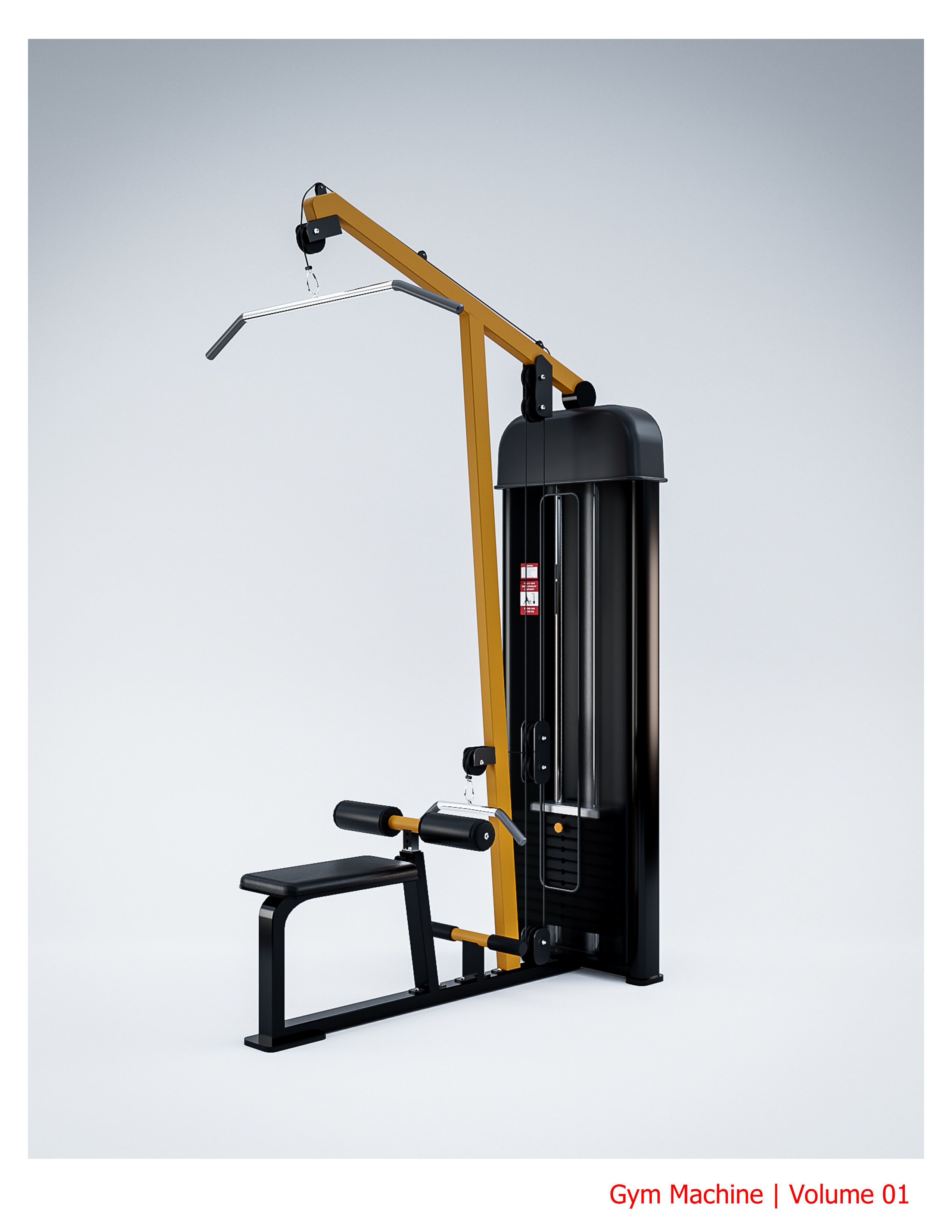 35 Gym Equipment Blender - Fbx - Obj ready Low-poly 3D model_55