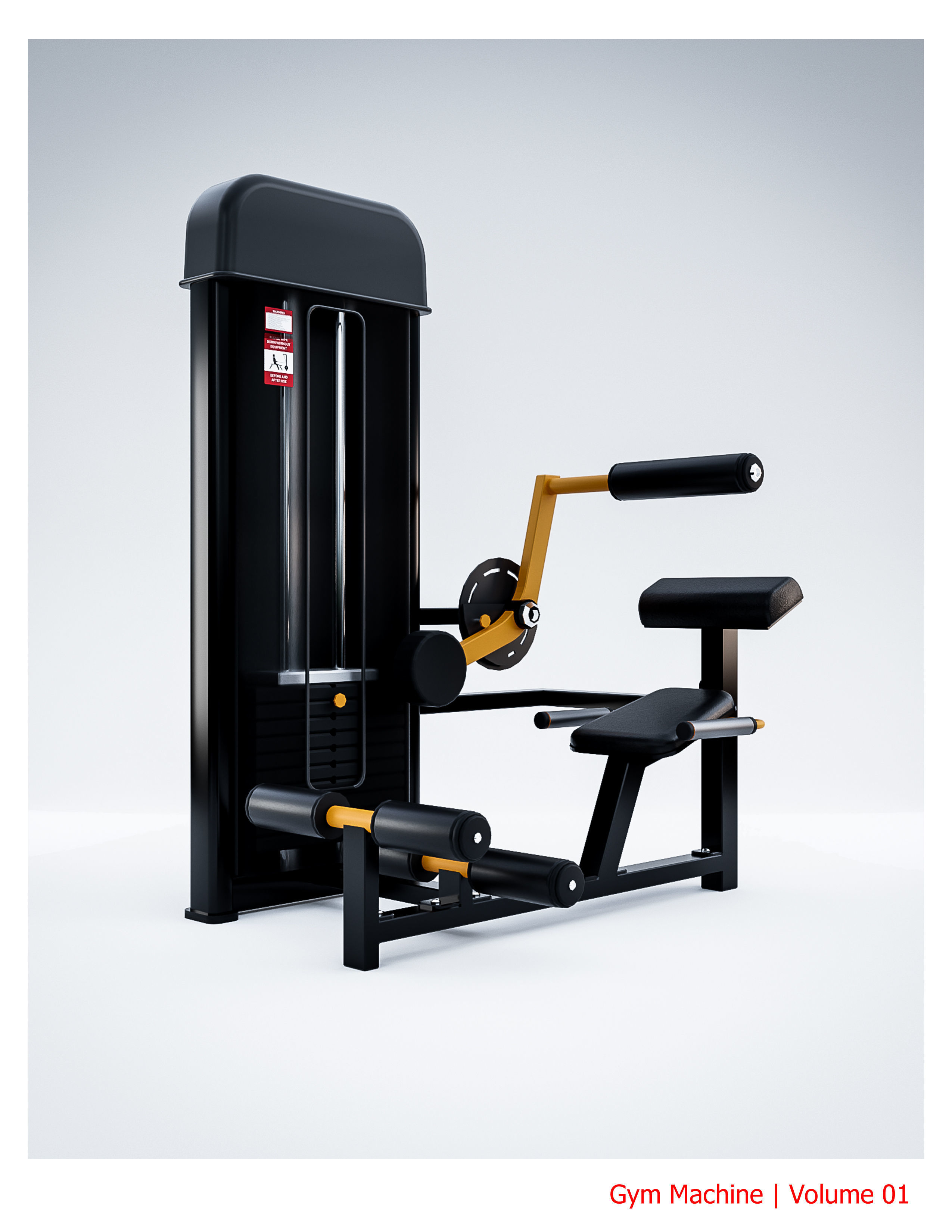 35 Gym Equipment Blender - Fbx - Obj ready Low-poly 3D model_49