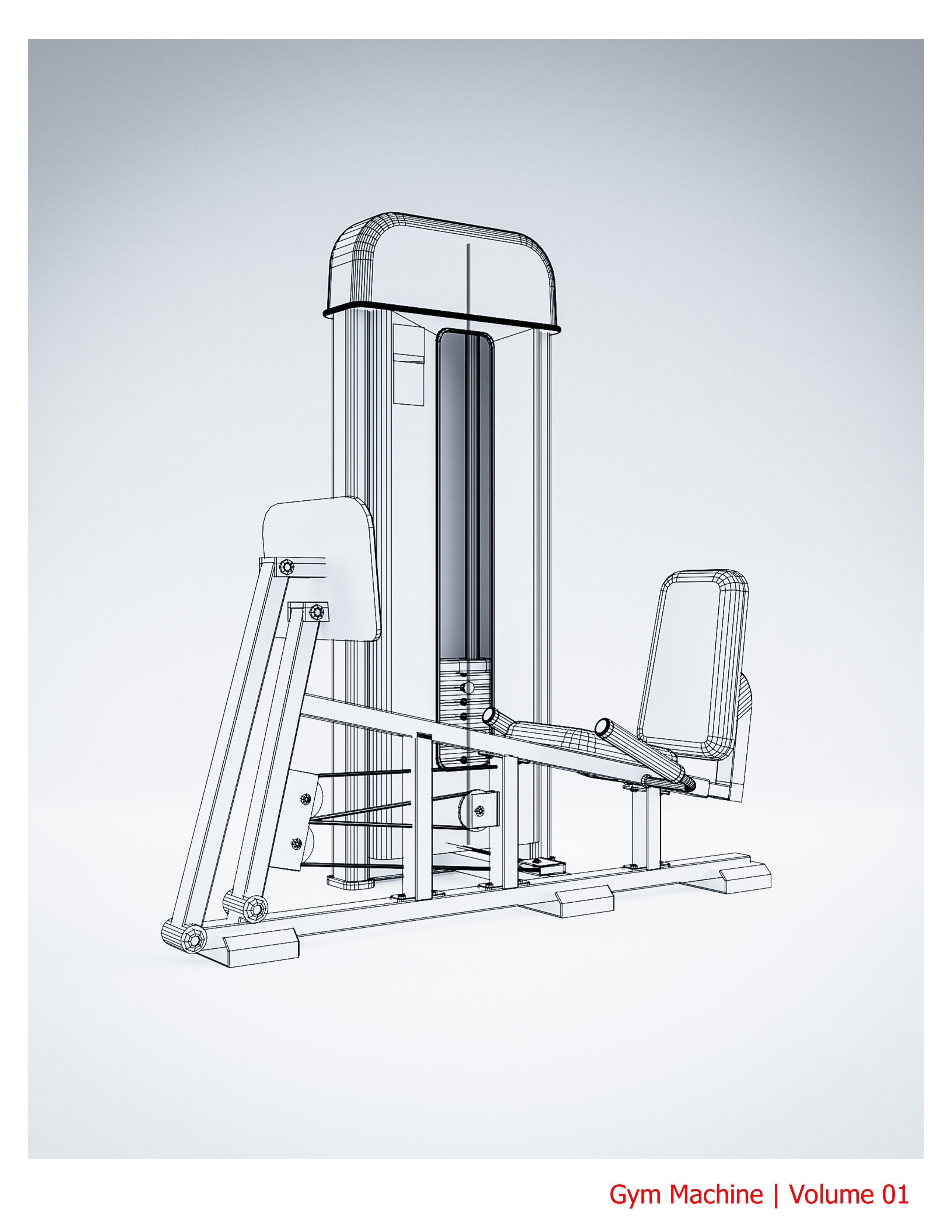 35 Gym Equipment Blender - Fbx - Obj ready Low-poly 3D model_48