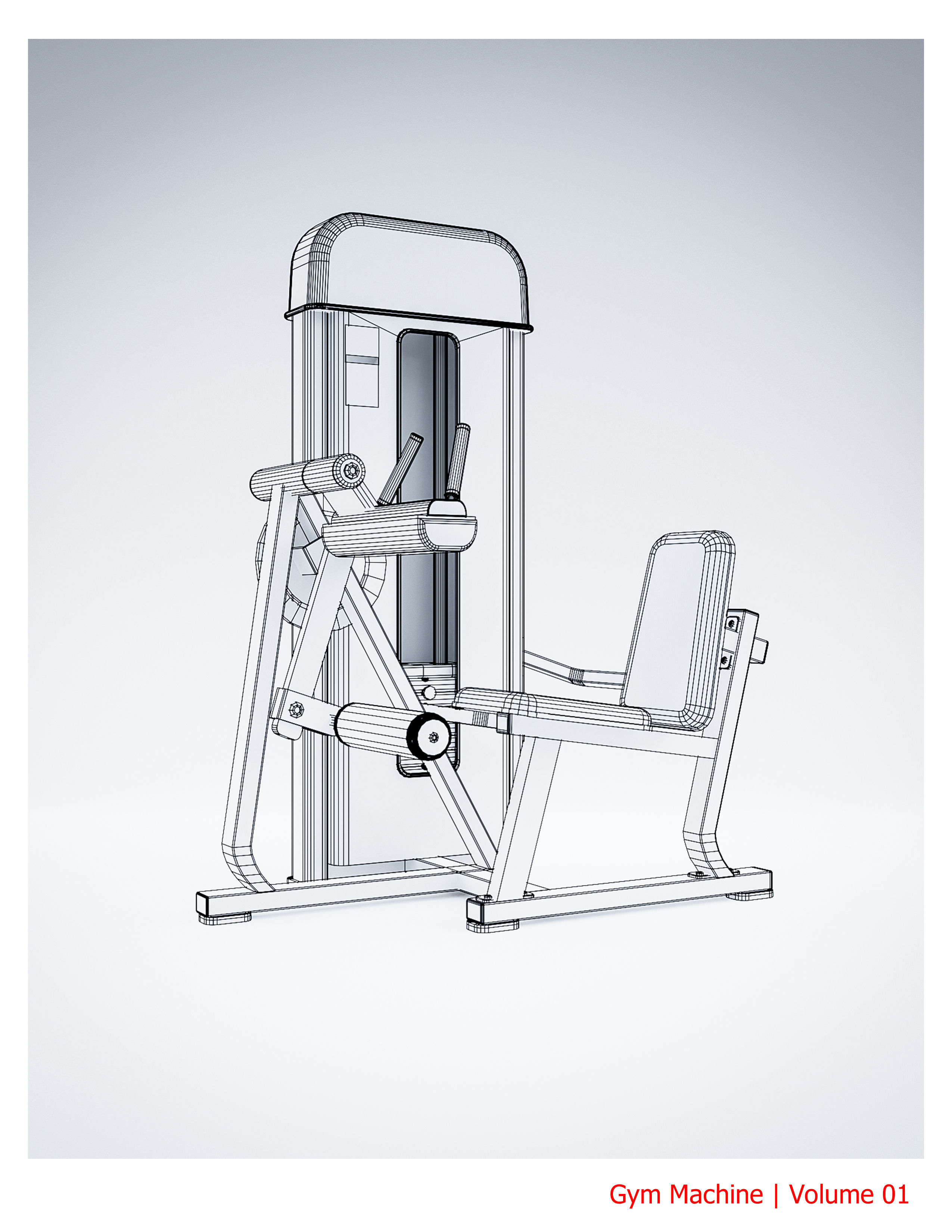 35 Gym Equipment Blender - Fbx - Obj ready Low-poly 3D model_54