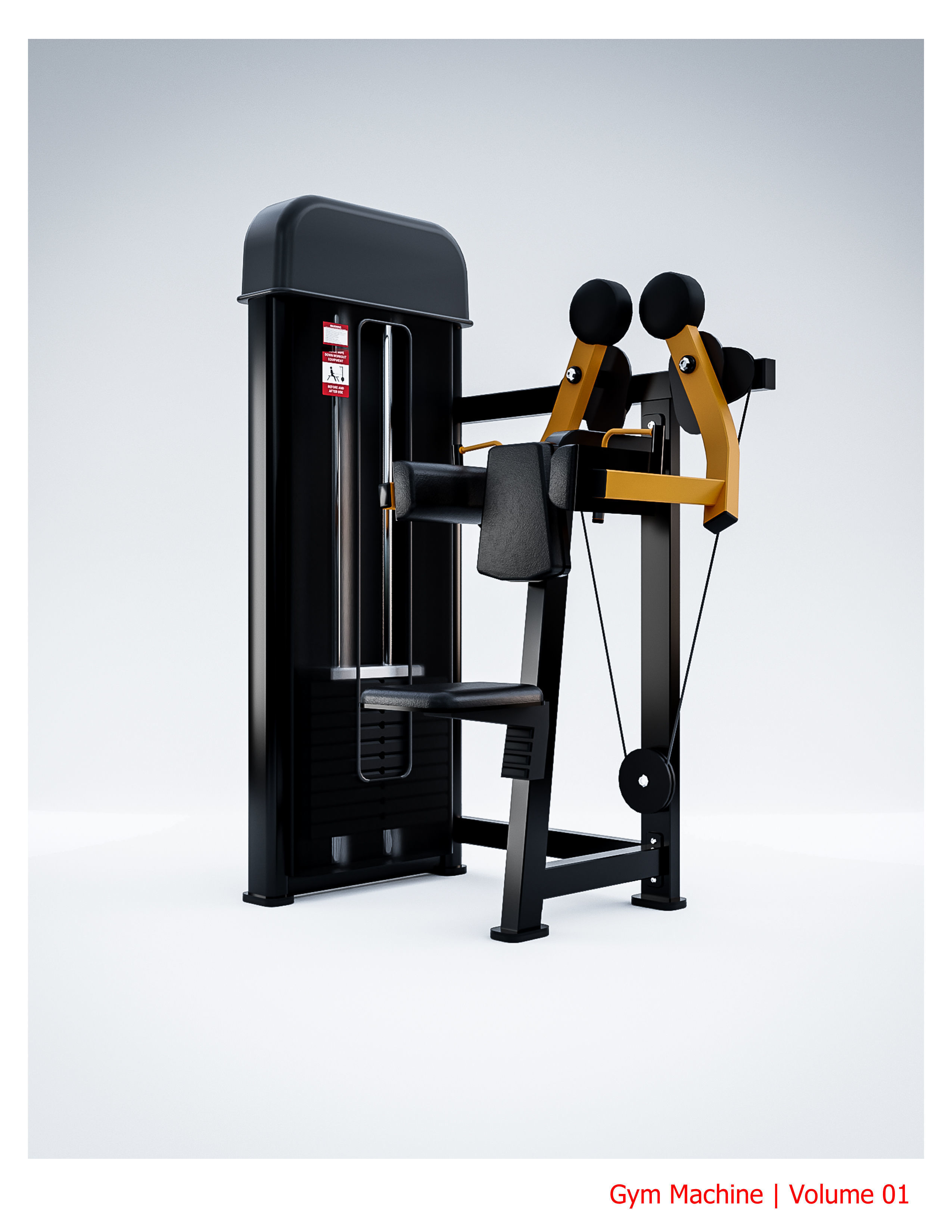 35 Gym Equipment Blender - Fbx - Obj ready Low-poly 3D model_51