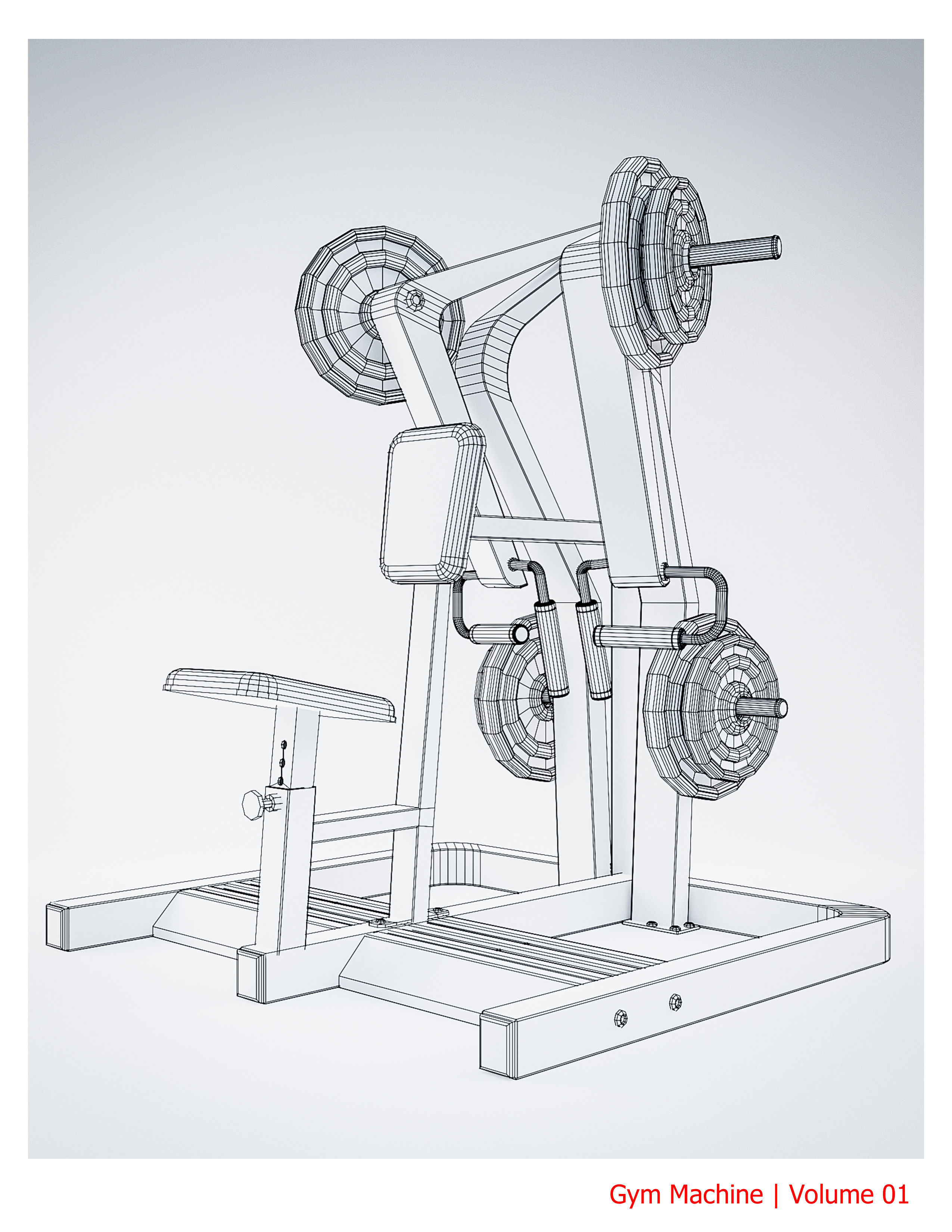 35 Gym Equipment Blender - Fbx - Obj ready Low-poly 3D model_30
