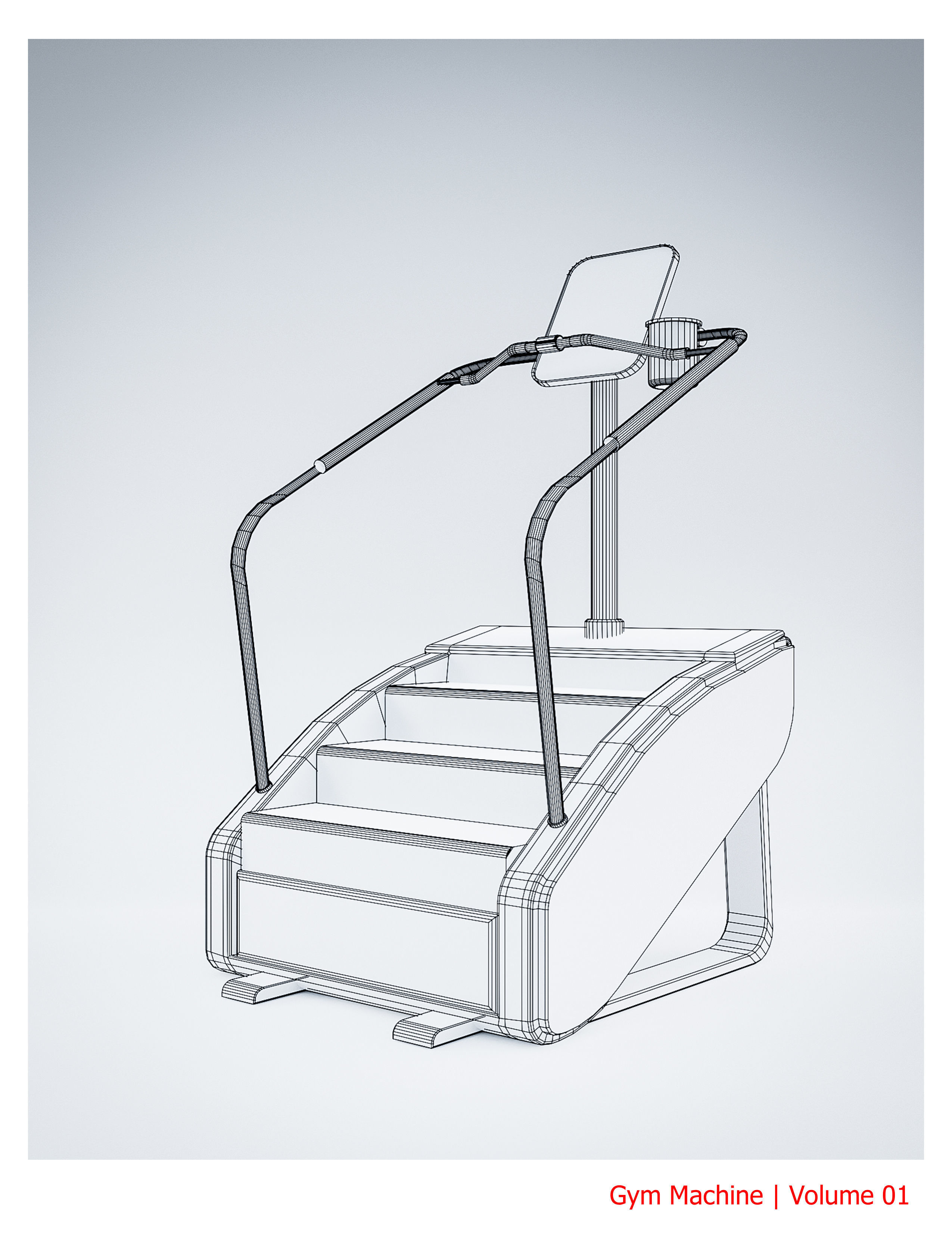 35 Gym Equipment Blender - Fbx - Obj ready Low-poly 3D model_22