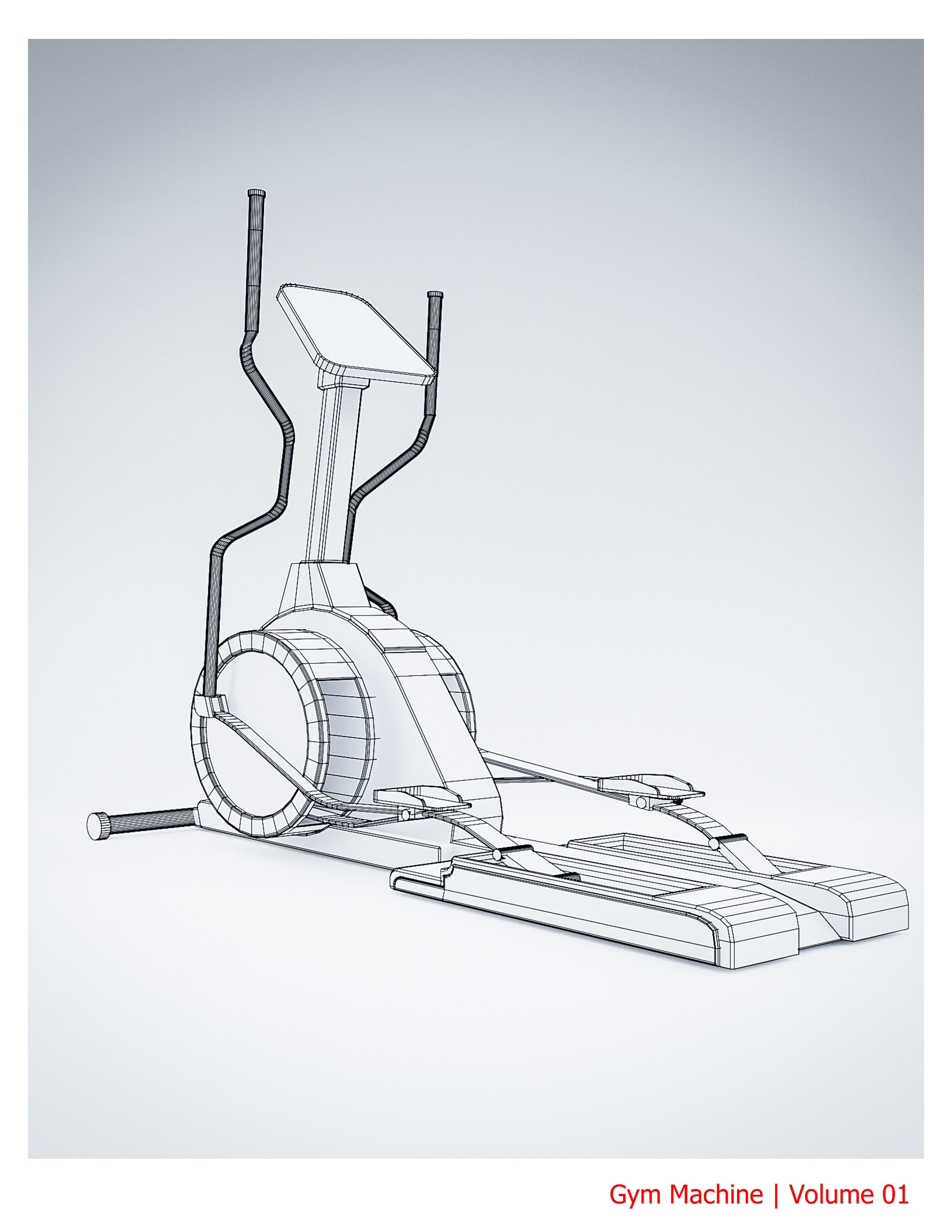 35 Gym Equipment Blender - Fbx - Obj ready Low-poly 3D model_24