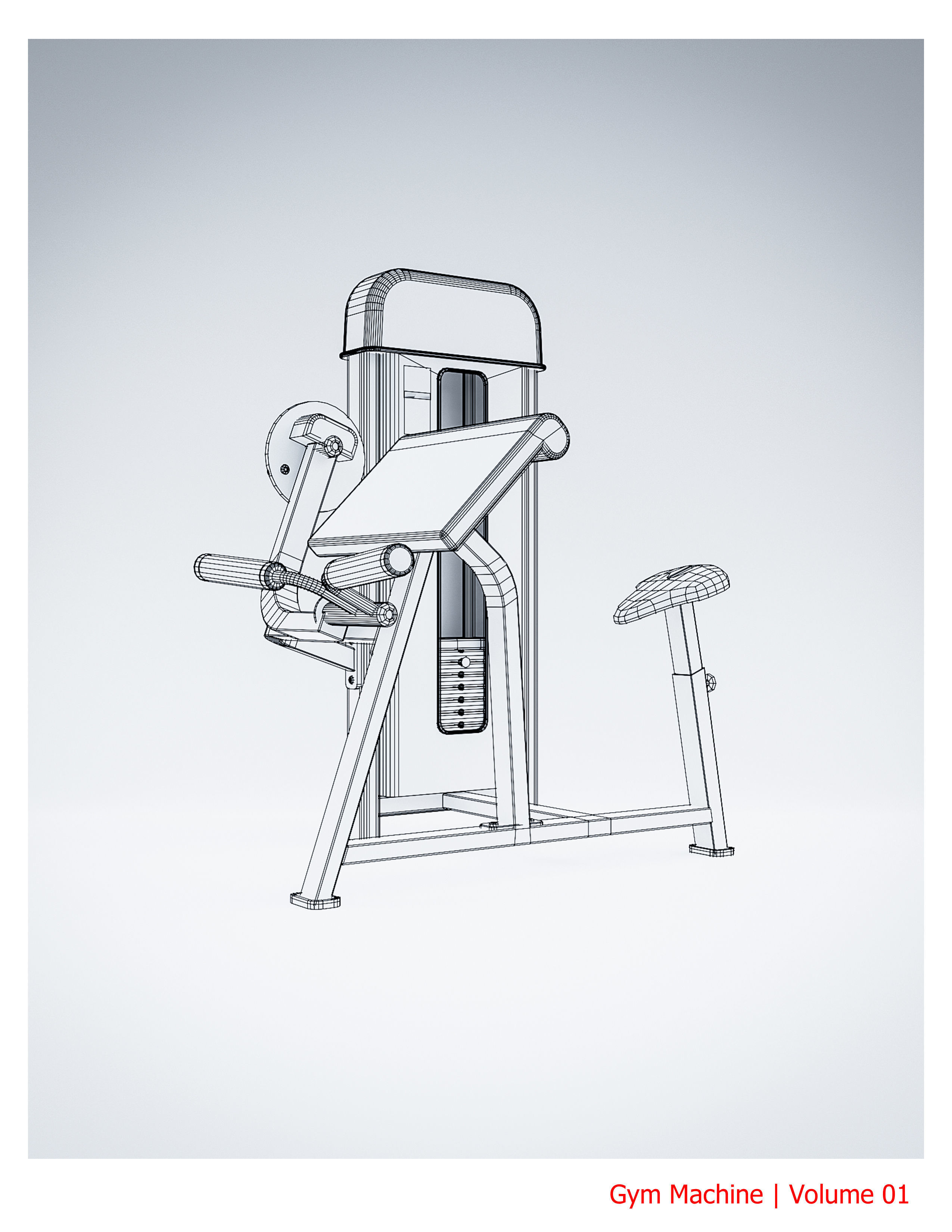 35 Gym Equipment Blender - Fbx - Obj ready Low-poly 3D model_46