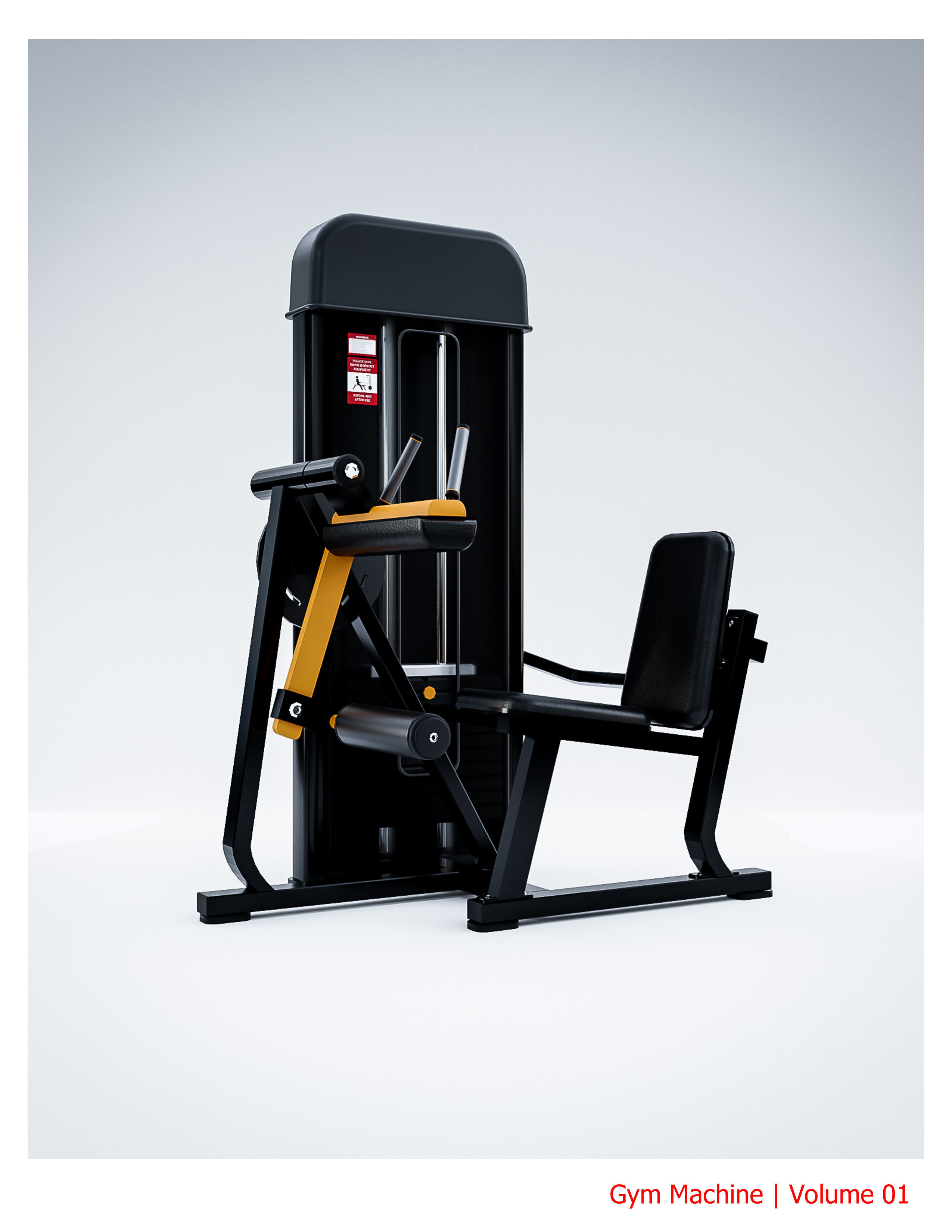 35 Gym Equipment Blender - Fbx - Obj ready Low-poly 3D model_53