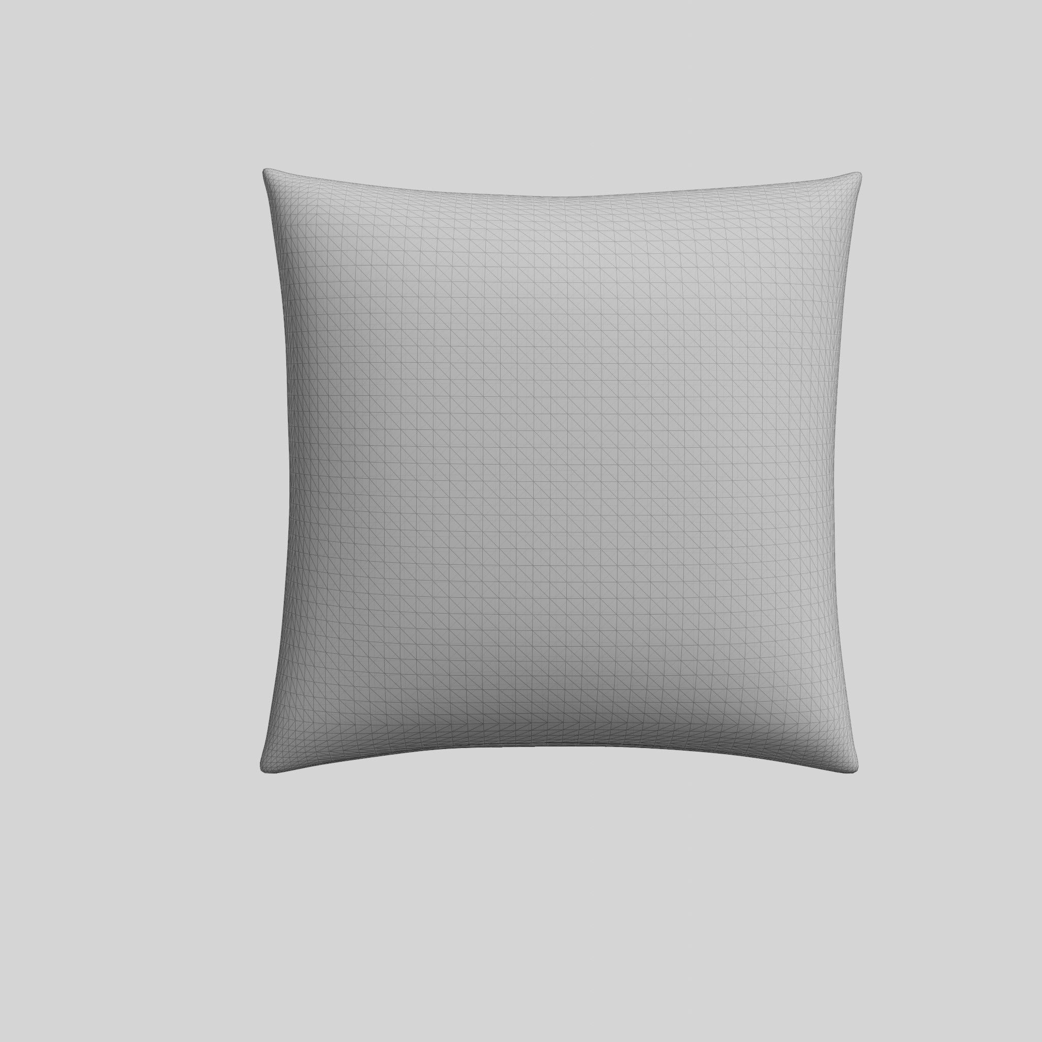 Cushion Cover in Linen Mix Low-poly 3D model_9