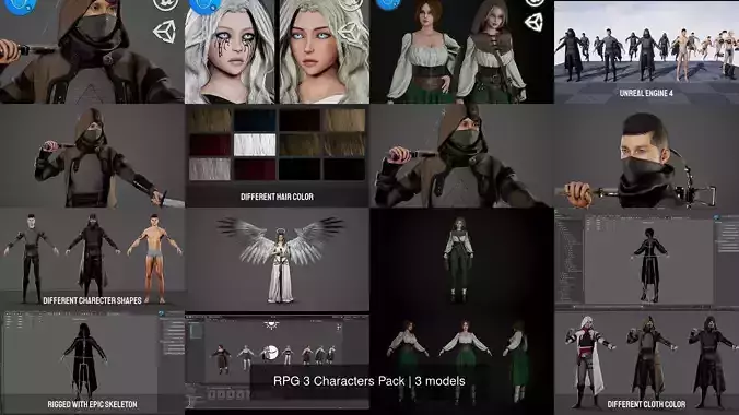 RPG 3 Characters Pack