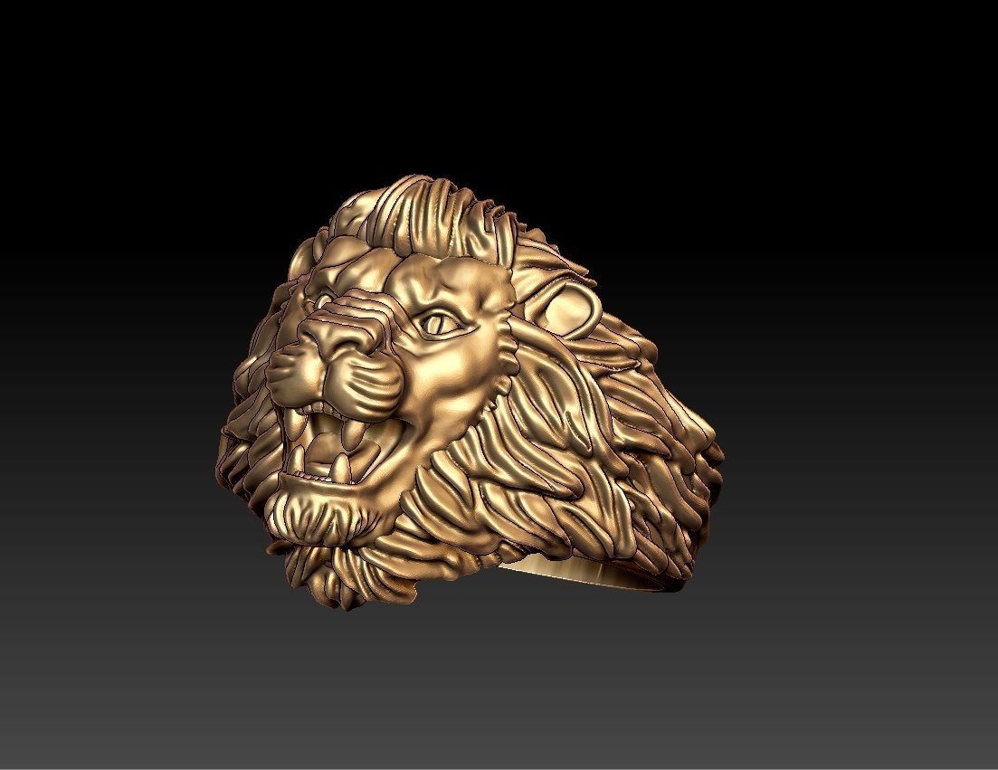 LION RING 3D print model_8