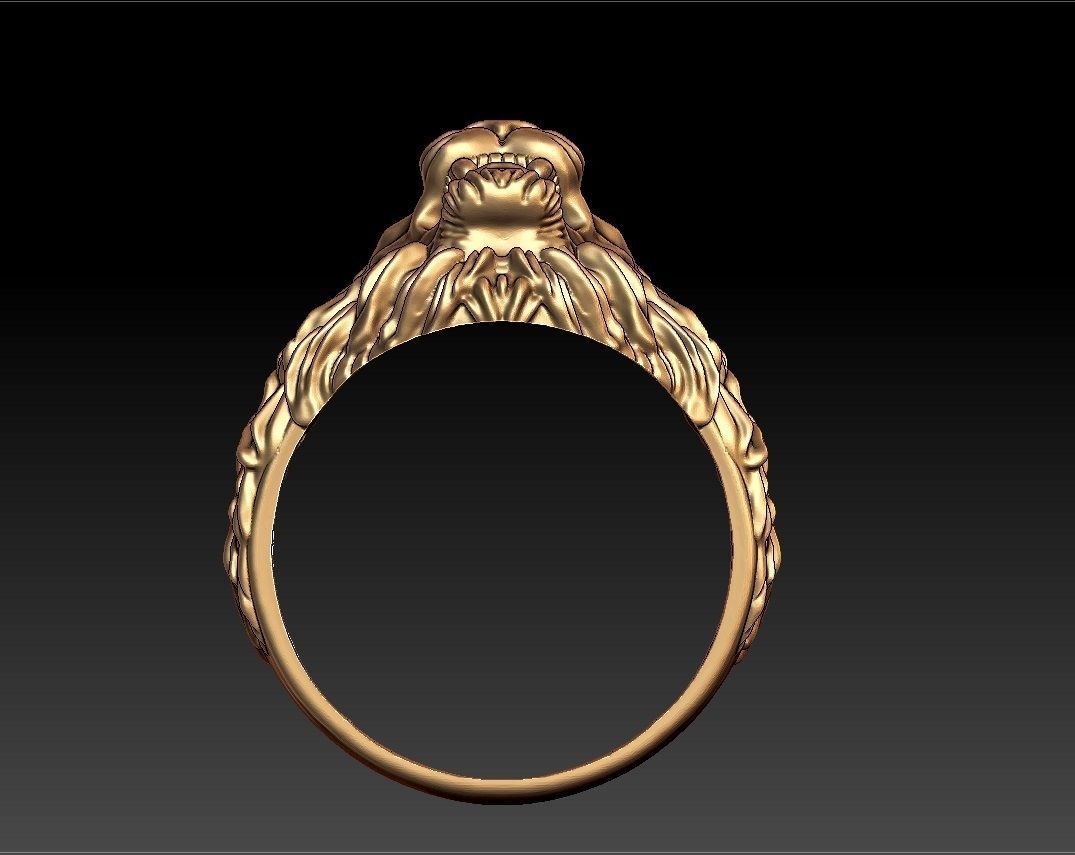 LION RING 3D print model_5