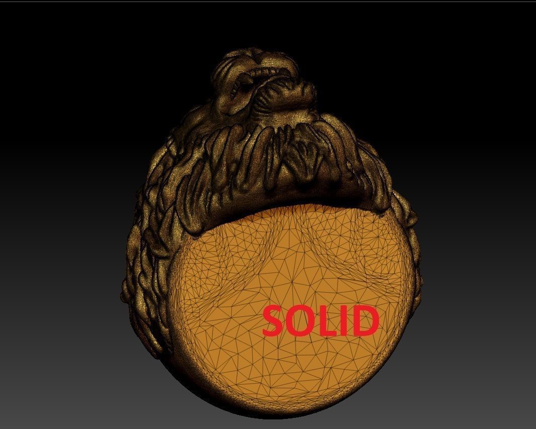 LION RING 3D print model_9