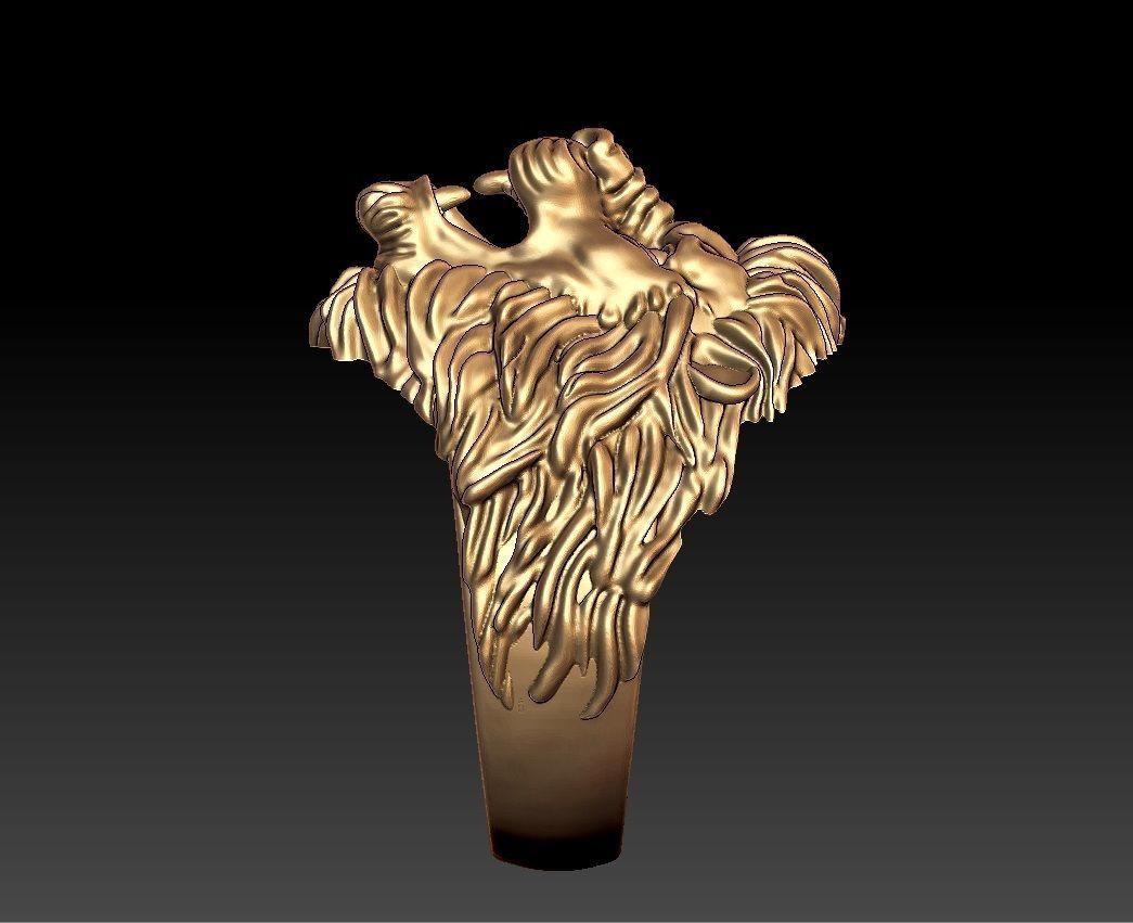 LION RING 3D print model_6