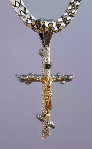 Tree cross with Jesus