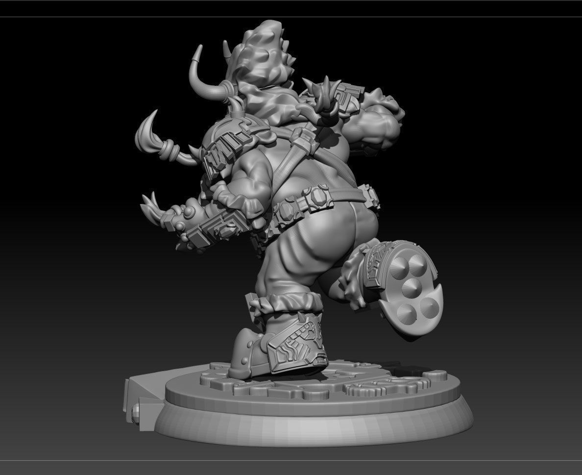 Dwarf with white 3D print model_2