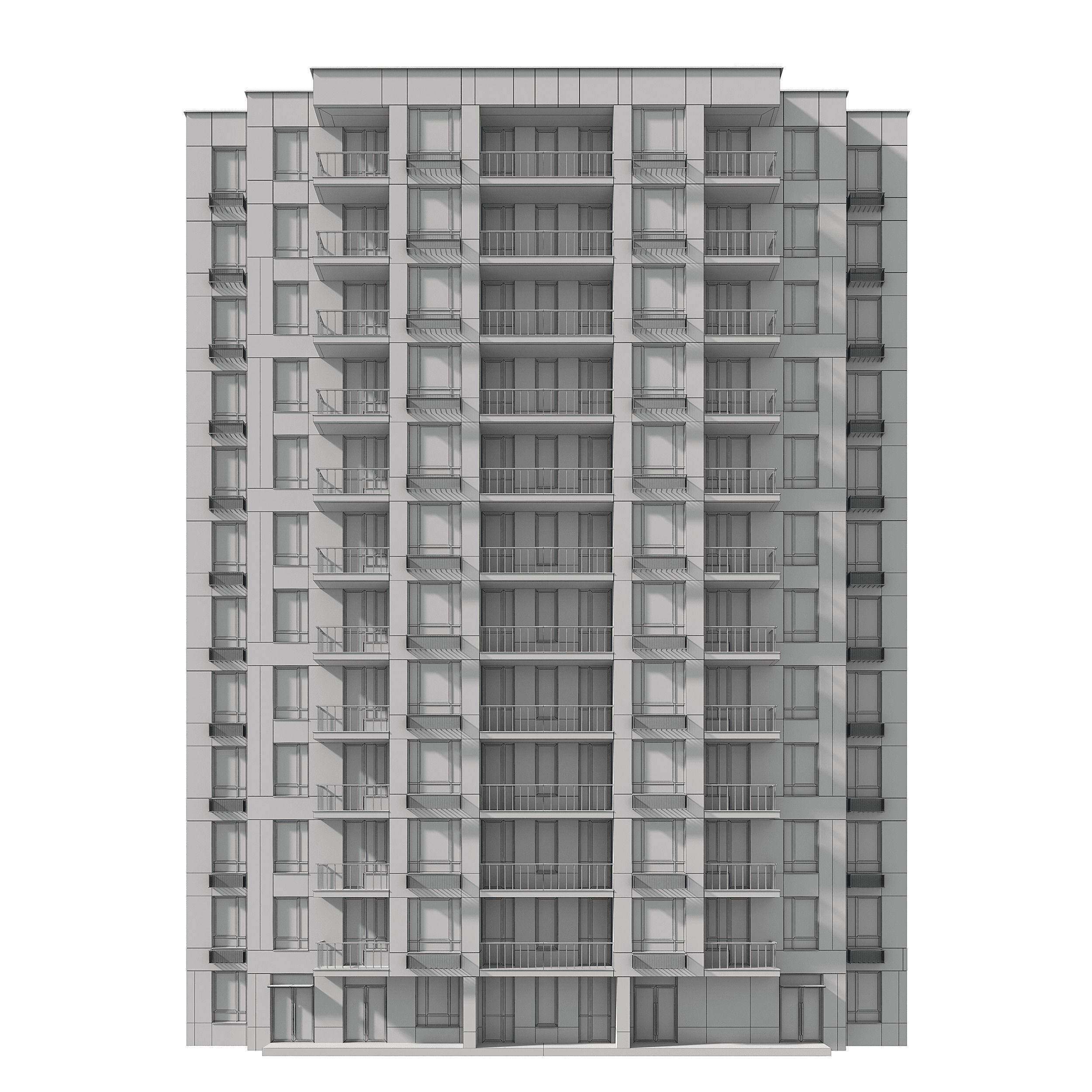 Residential Building 003 3D model_8