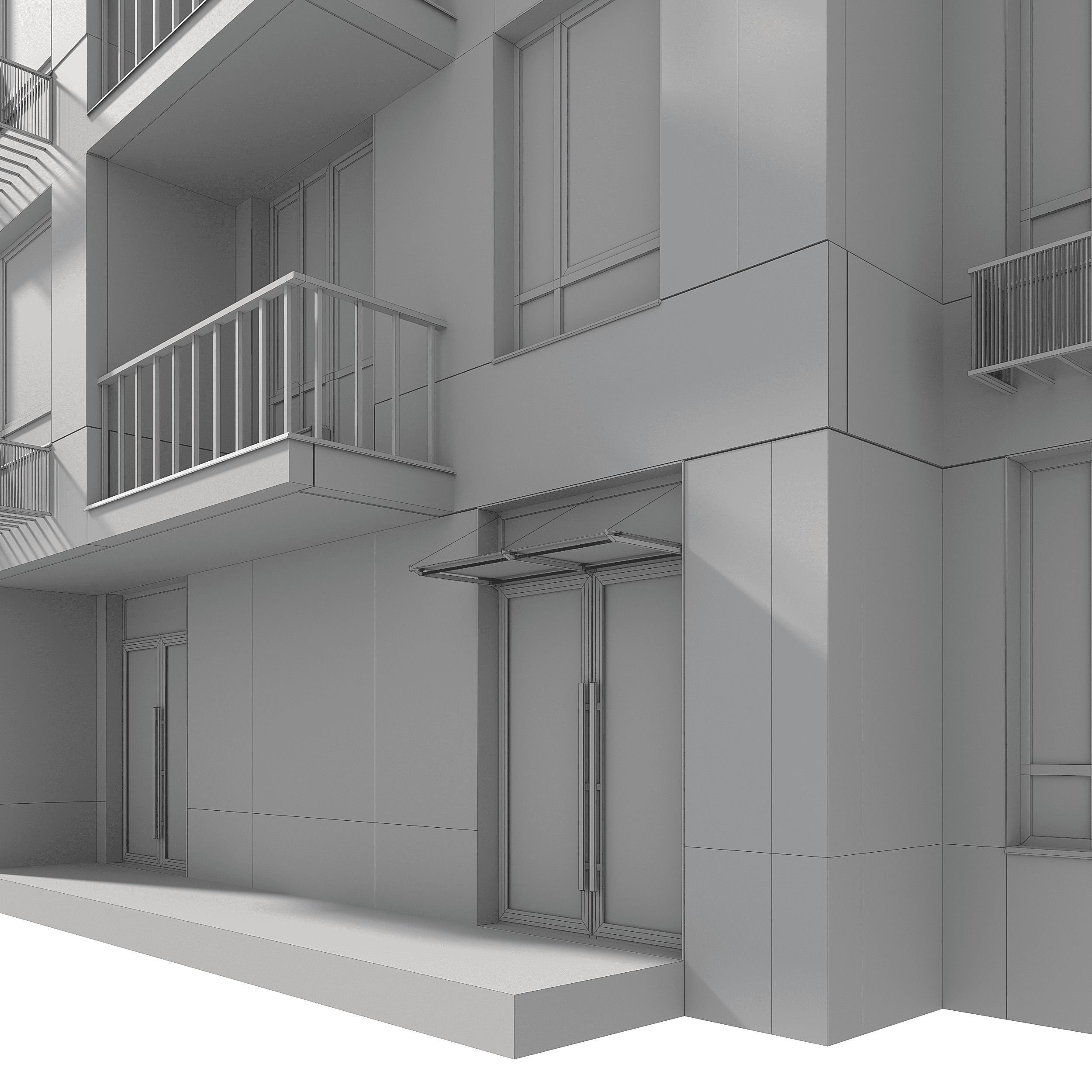 Residential Building 003 3D model_12
