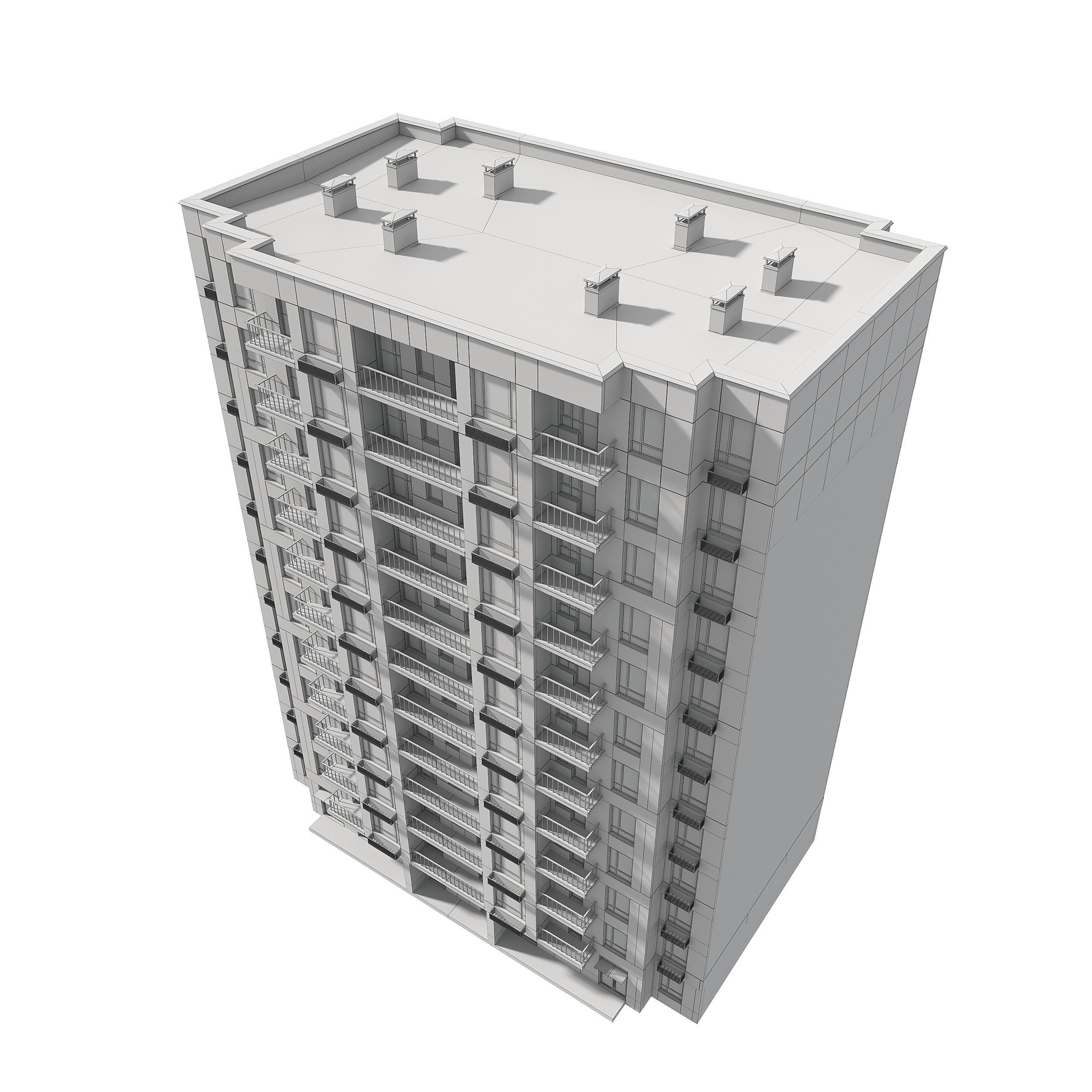 Residential Building 003 3D model_11
