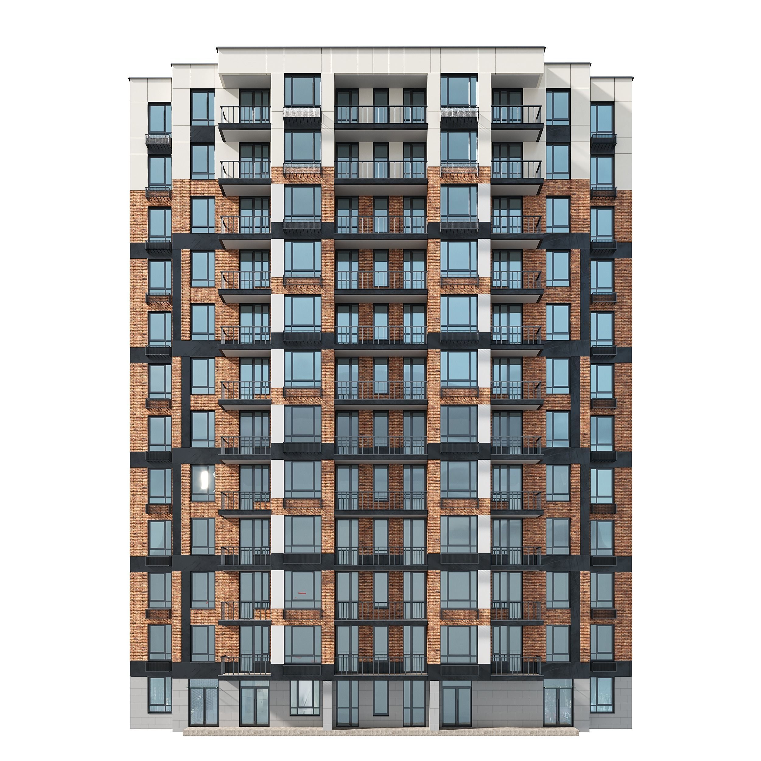 Residential Building 003 3D model_1