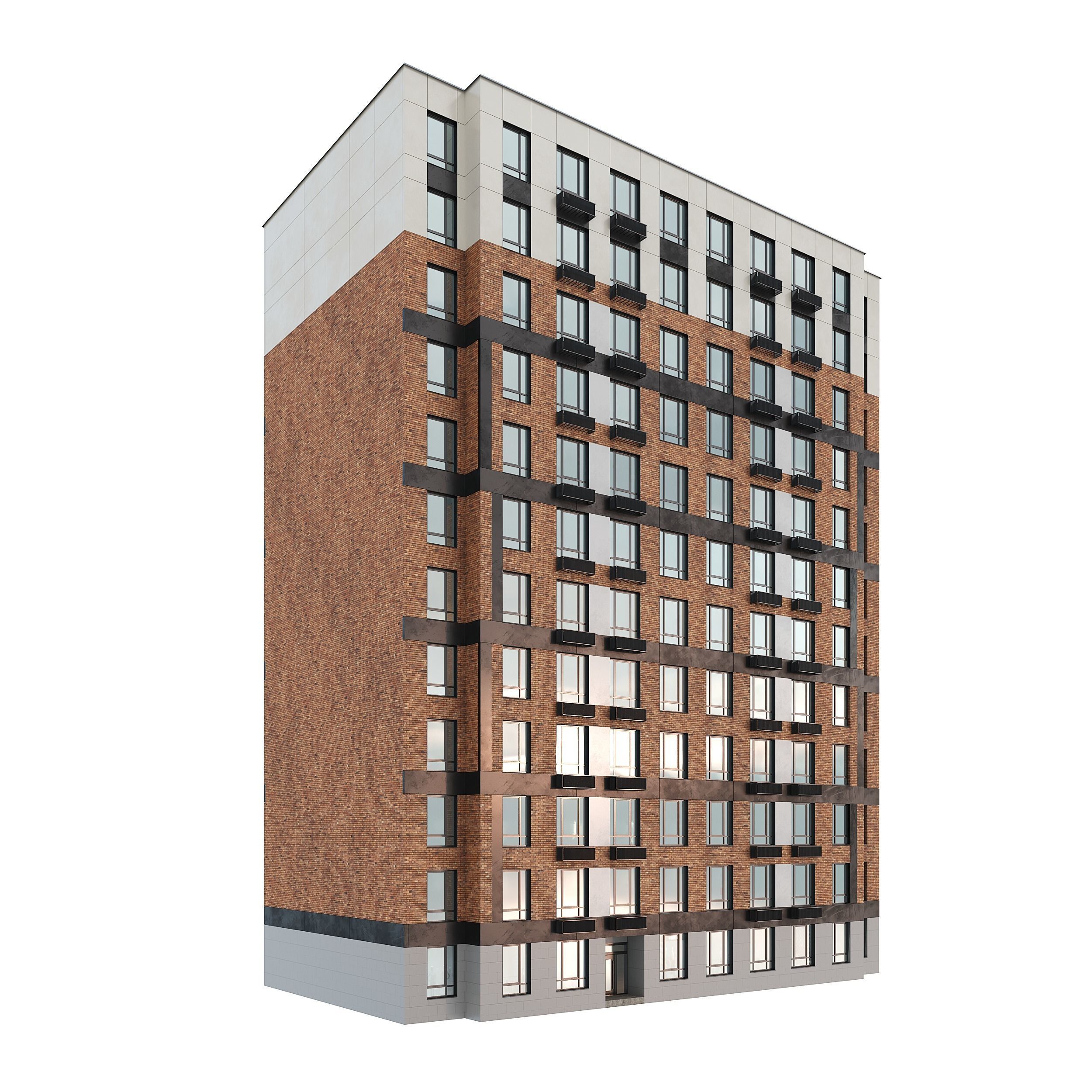 Residential Building 003 3D model_2