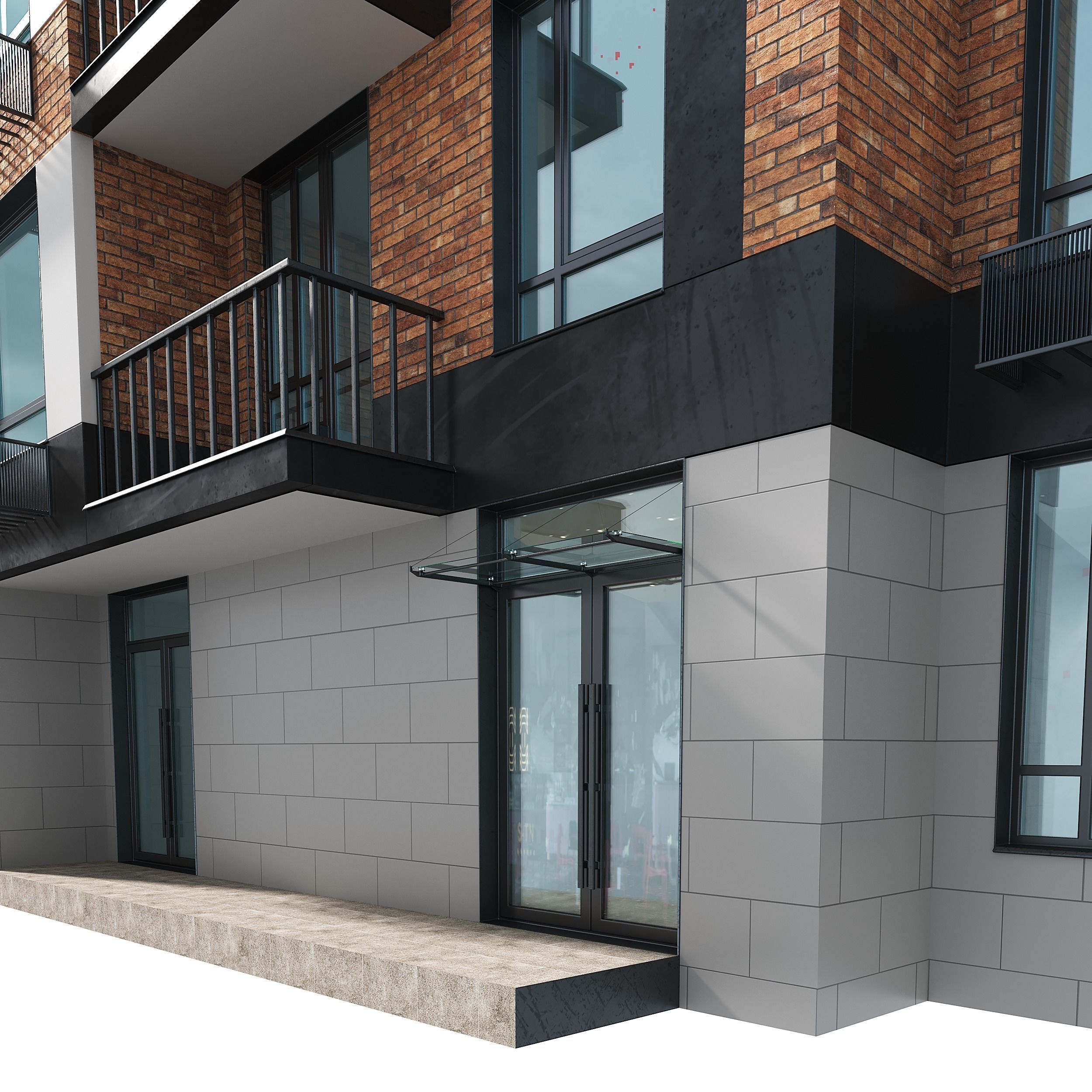 Residential Building 003 3D model_5