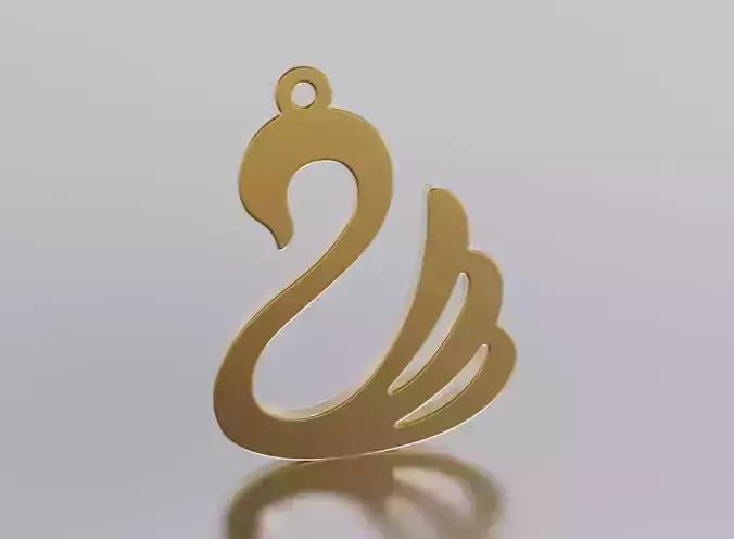 Swan pendant  3D print model