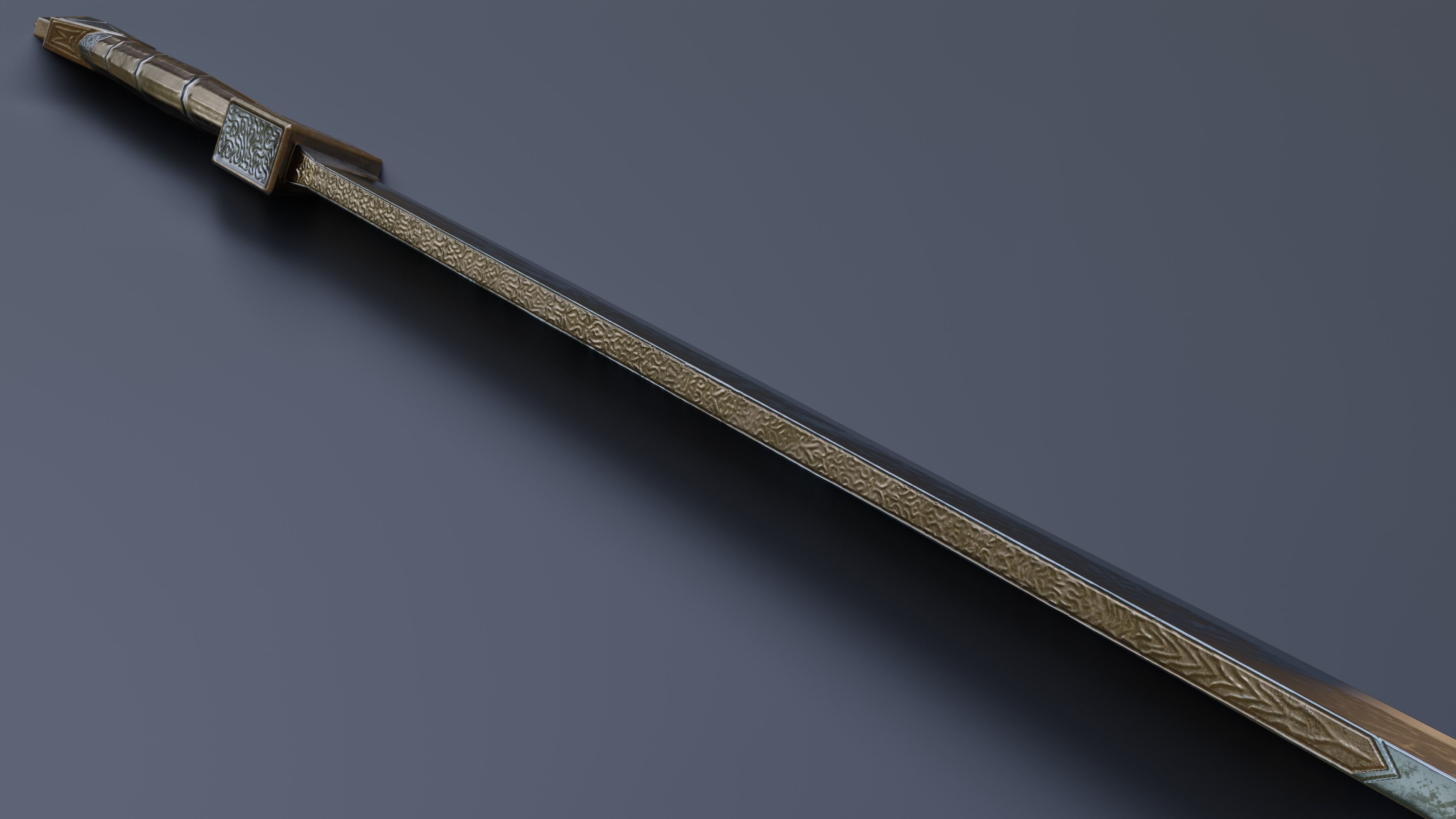 Sword 04 Low-poly 3D model_3