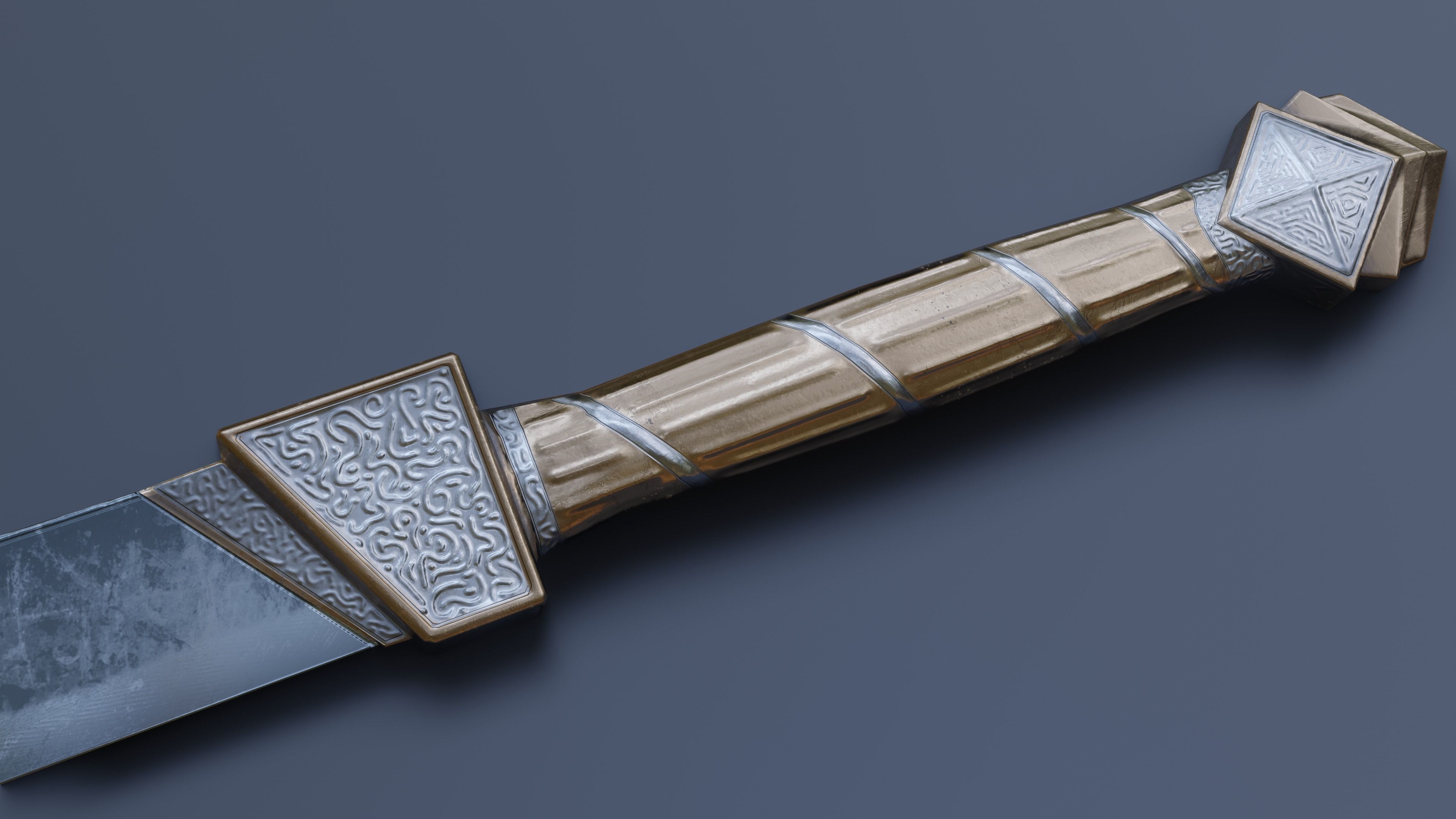 Sword 04 Low-poly 3D model_1
