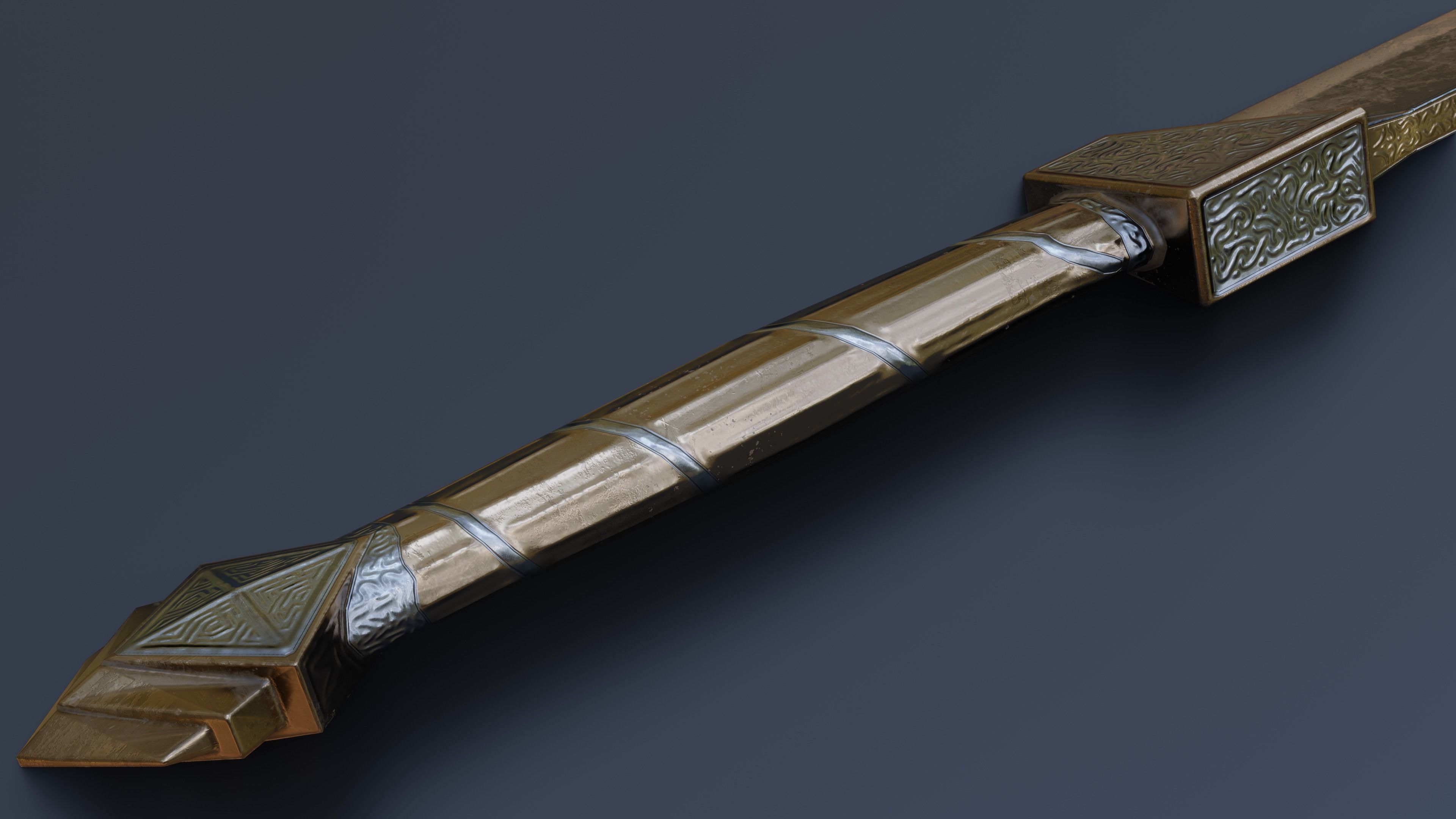Sword 04 Low-poly 3D model_2