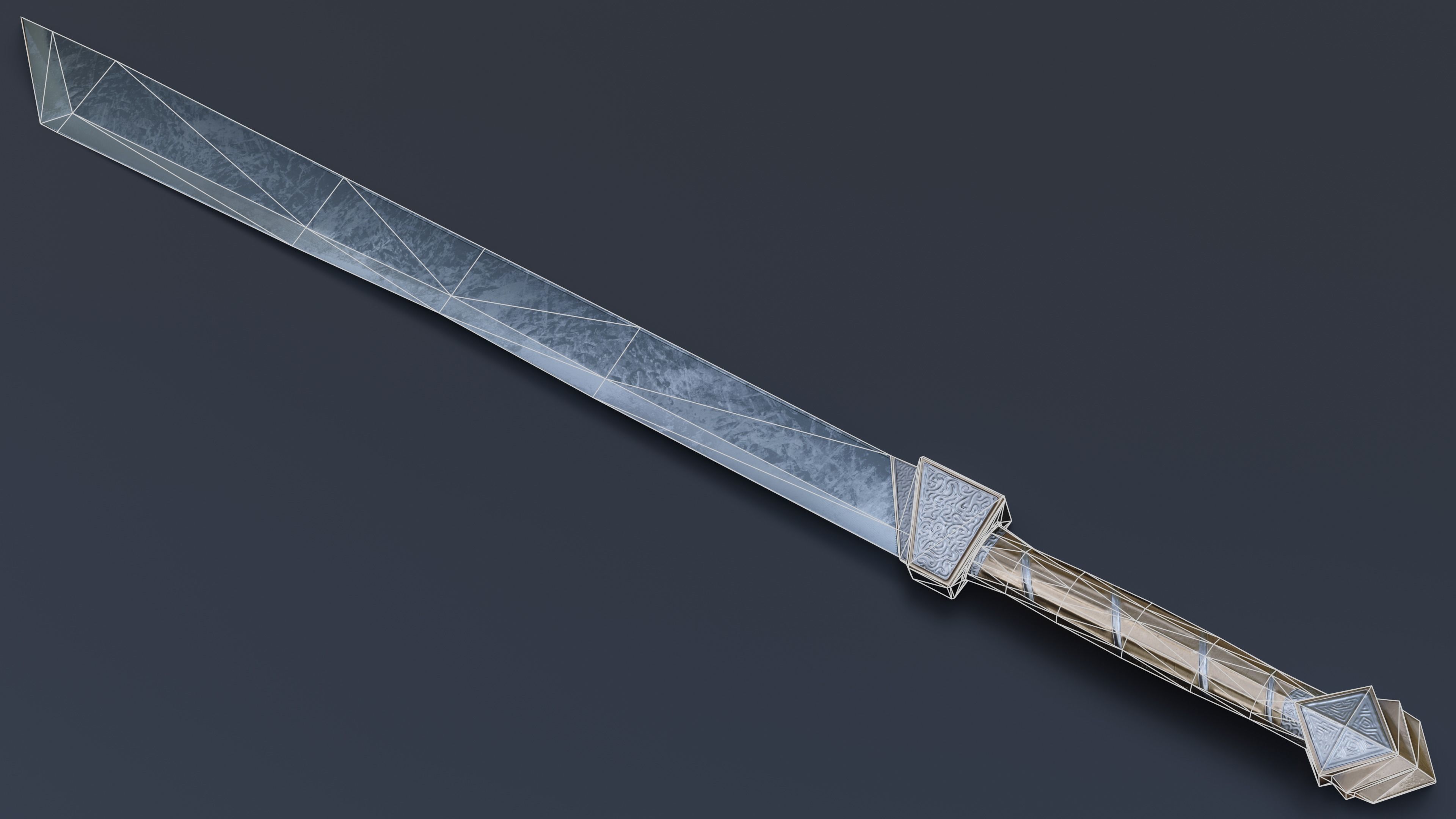 Sword 04 Low-poly 3D model_8