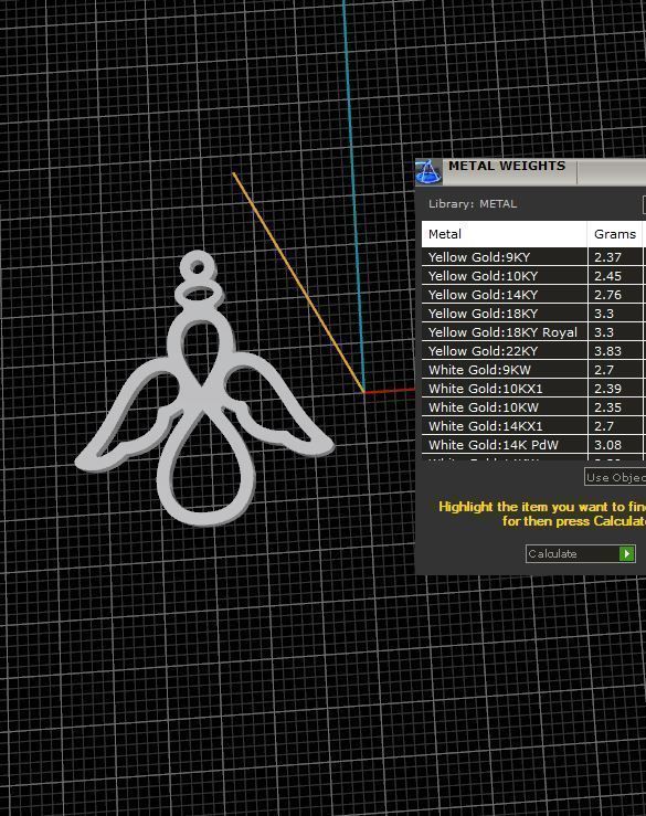 angel pendant 3D print model_3
