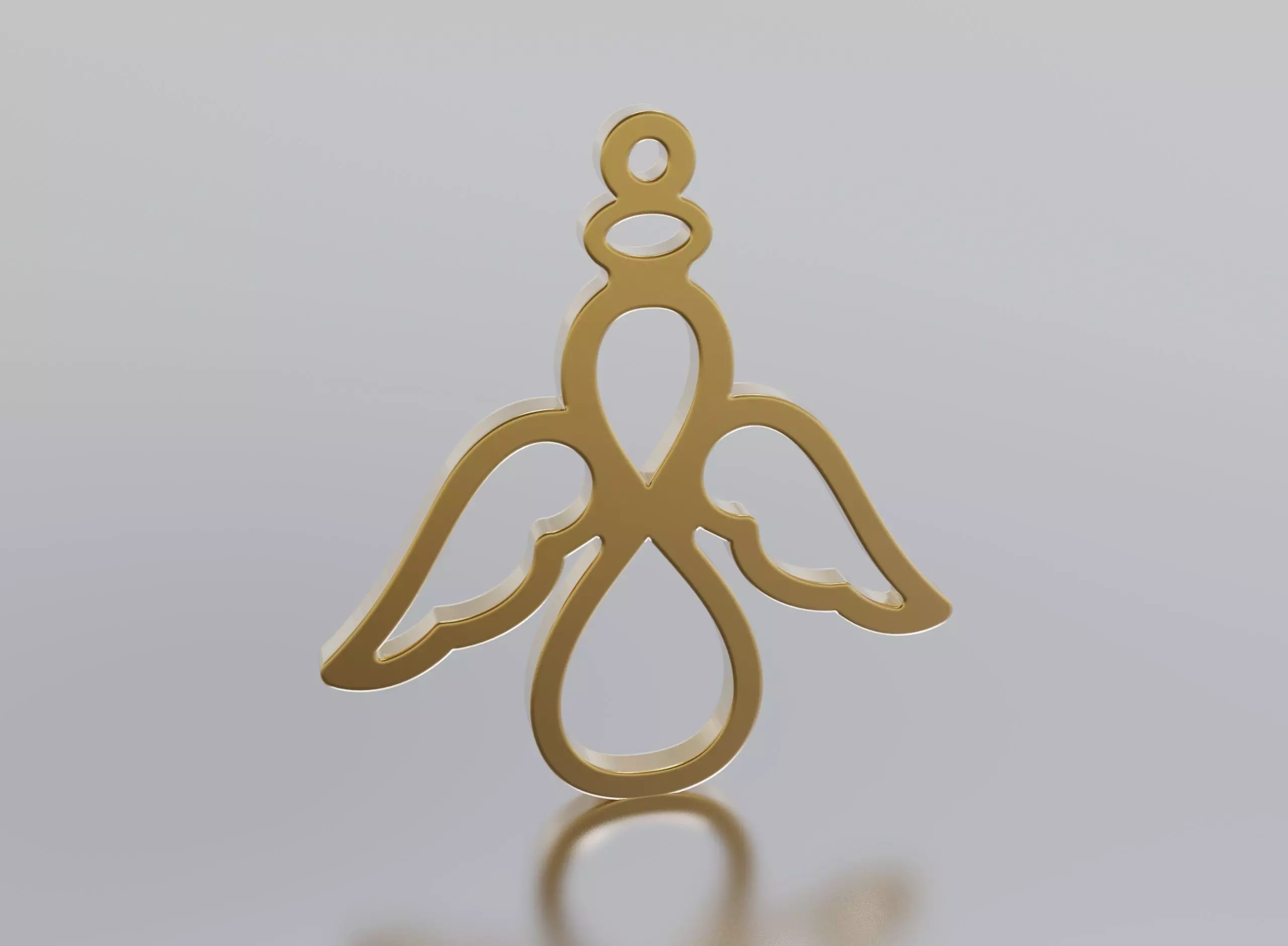 angel pendant 3D print model_0