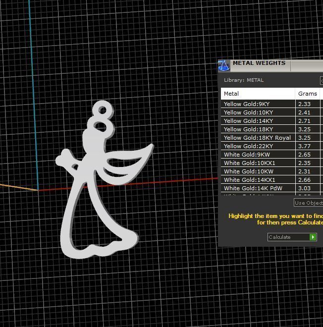 angel pendant 3D print model_3