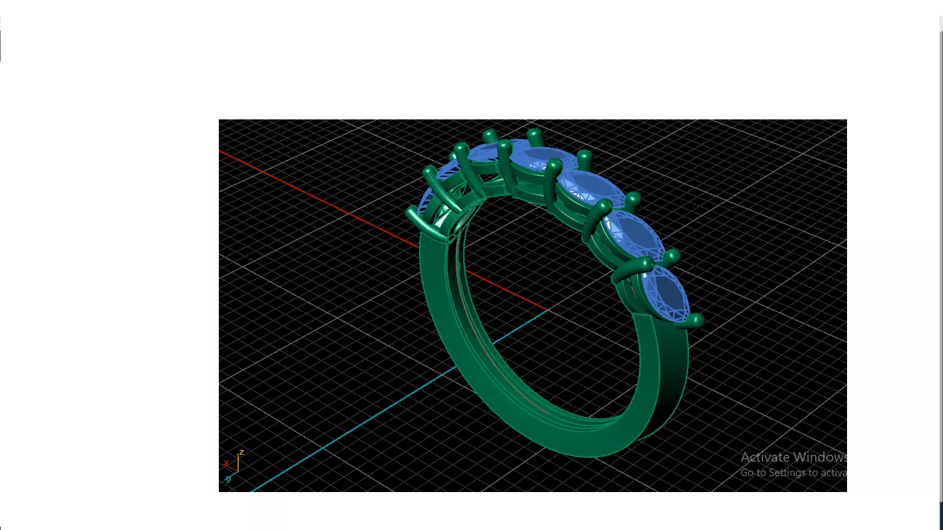 Engagement ring 3D print model_0