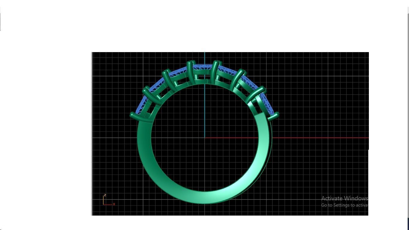 Engagement ring 3D print model_2