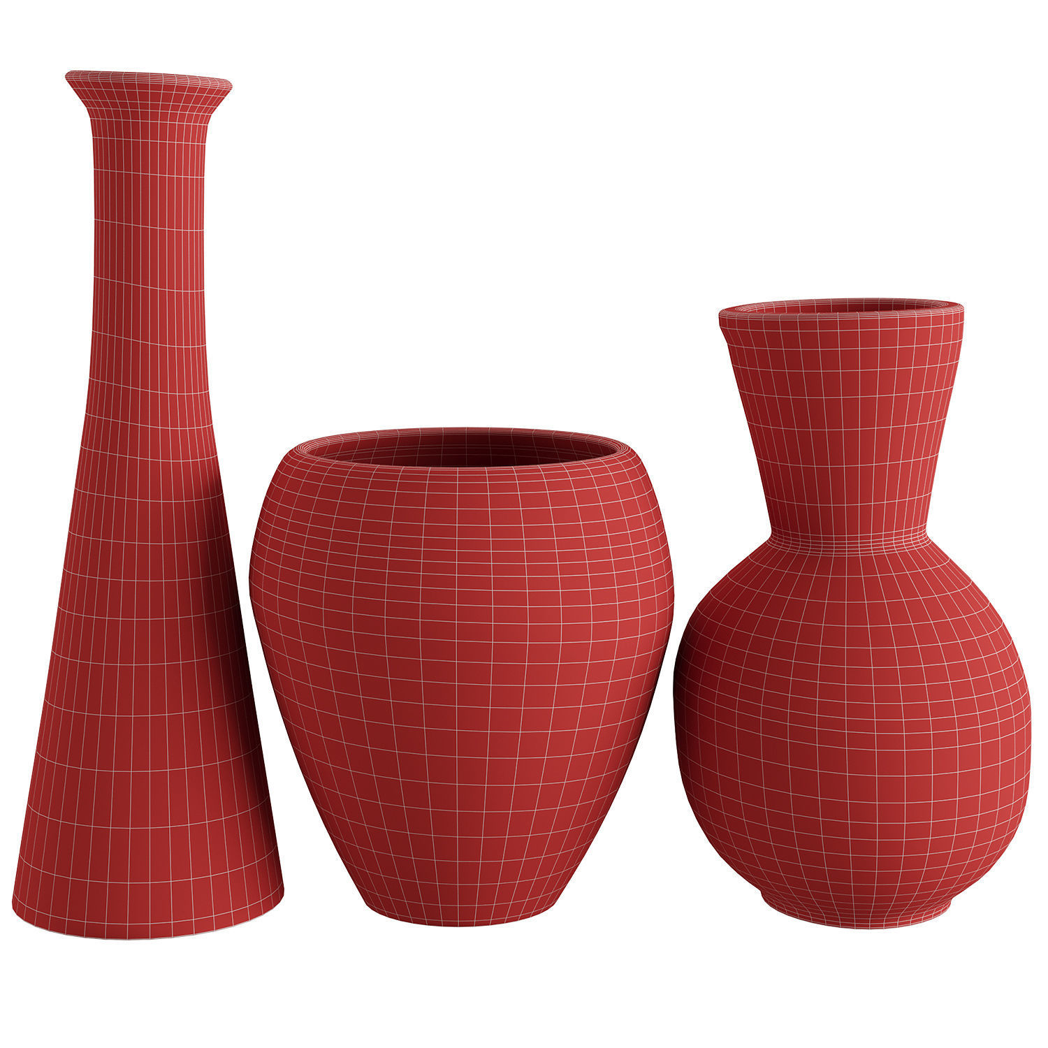 JARU POTTERY Vases 3D model_2