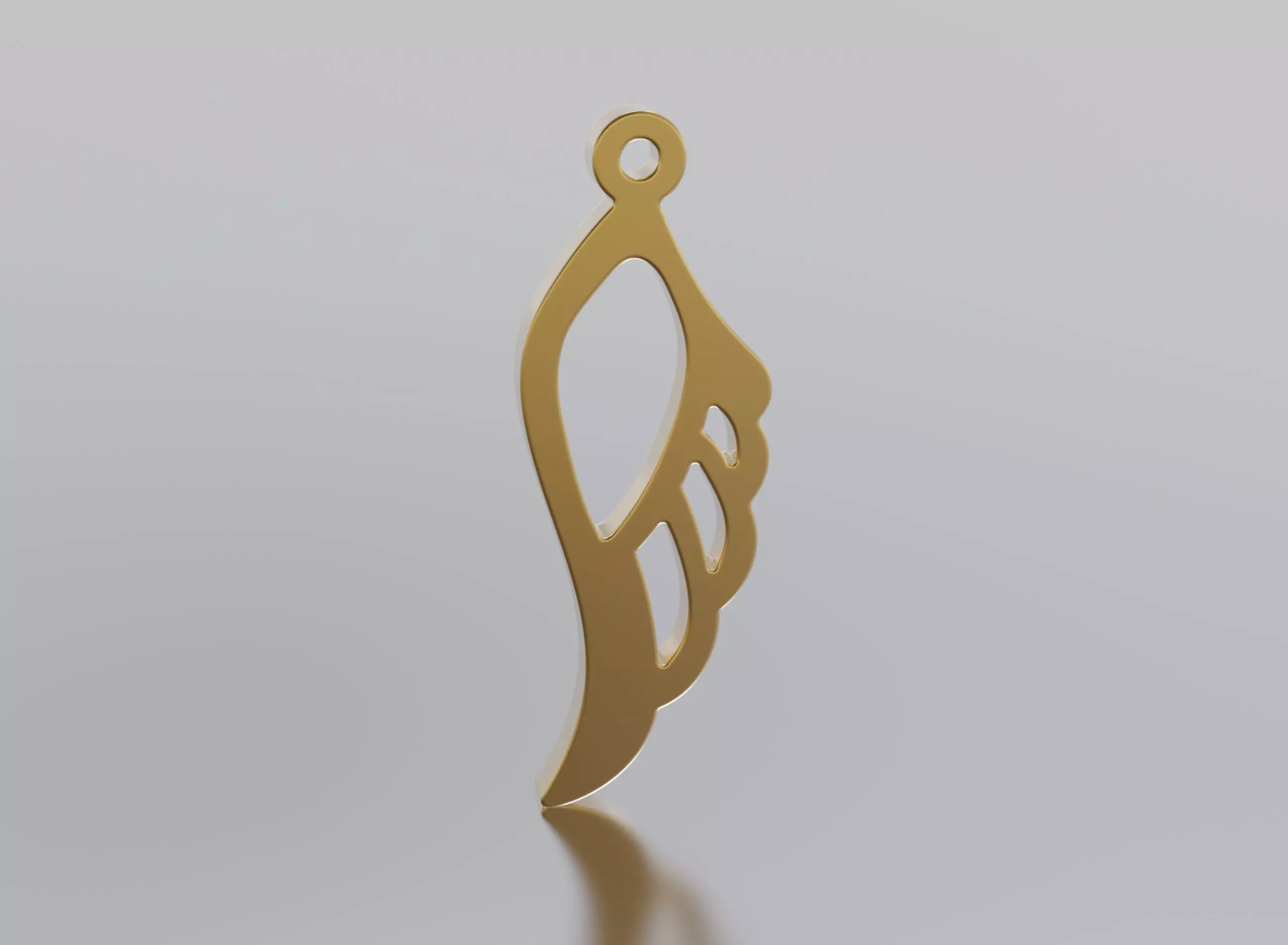 feather pendant 3D print model_0
