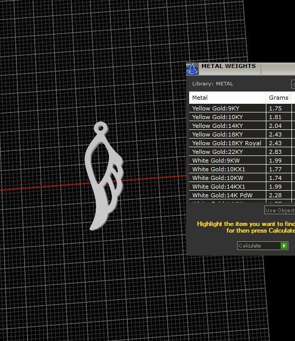feather pendant 3D print model_3