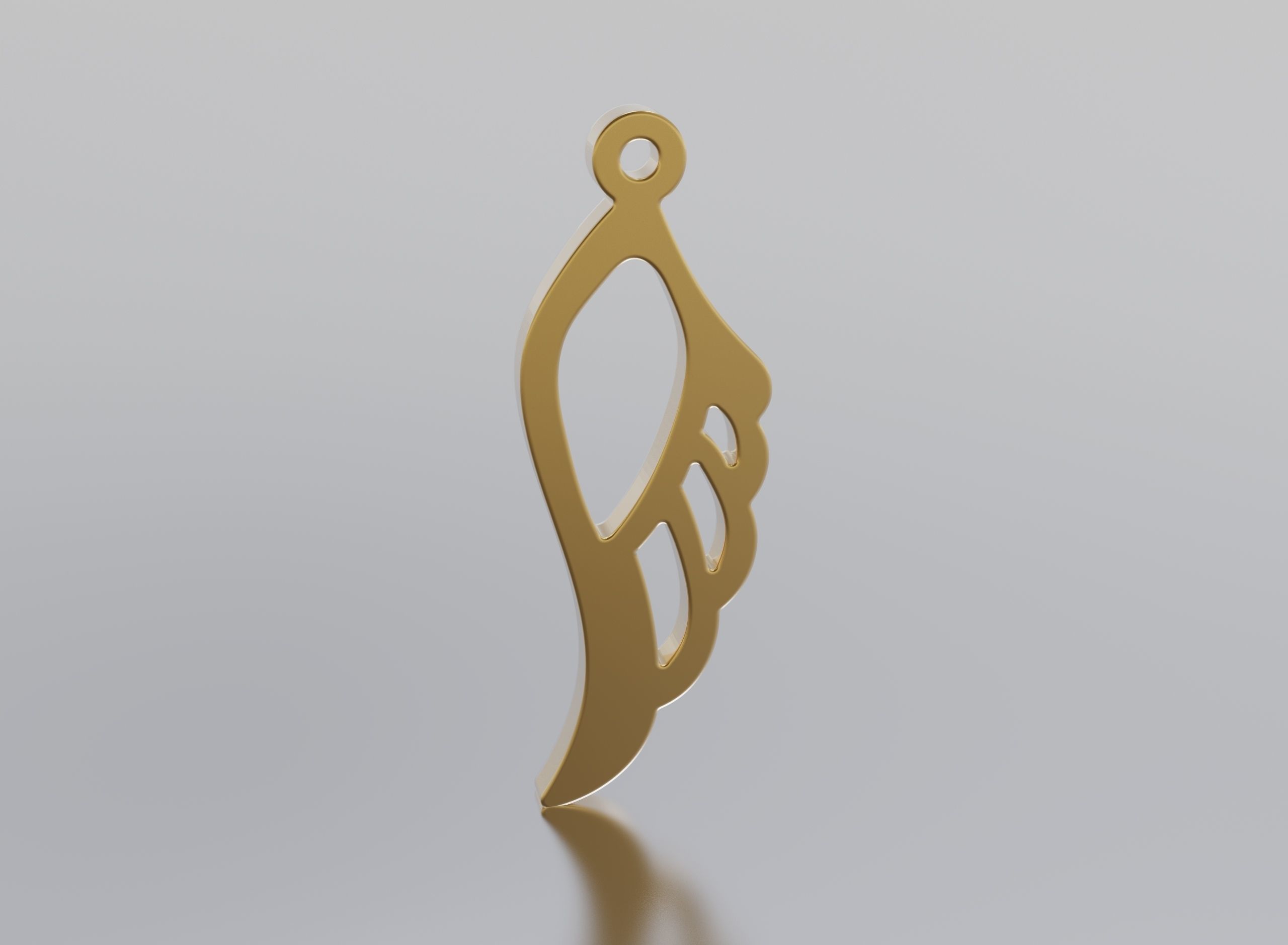 feather pendant 3D print model_1